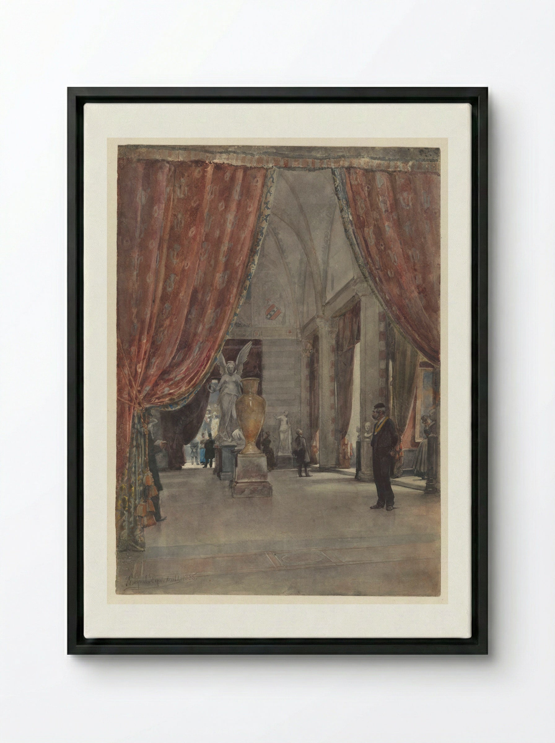 Gang van Bloemgracht 70 te Amsterdam - Jan Hoynck van Papendrecht - Framed Canvas Black