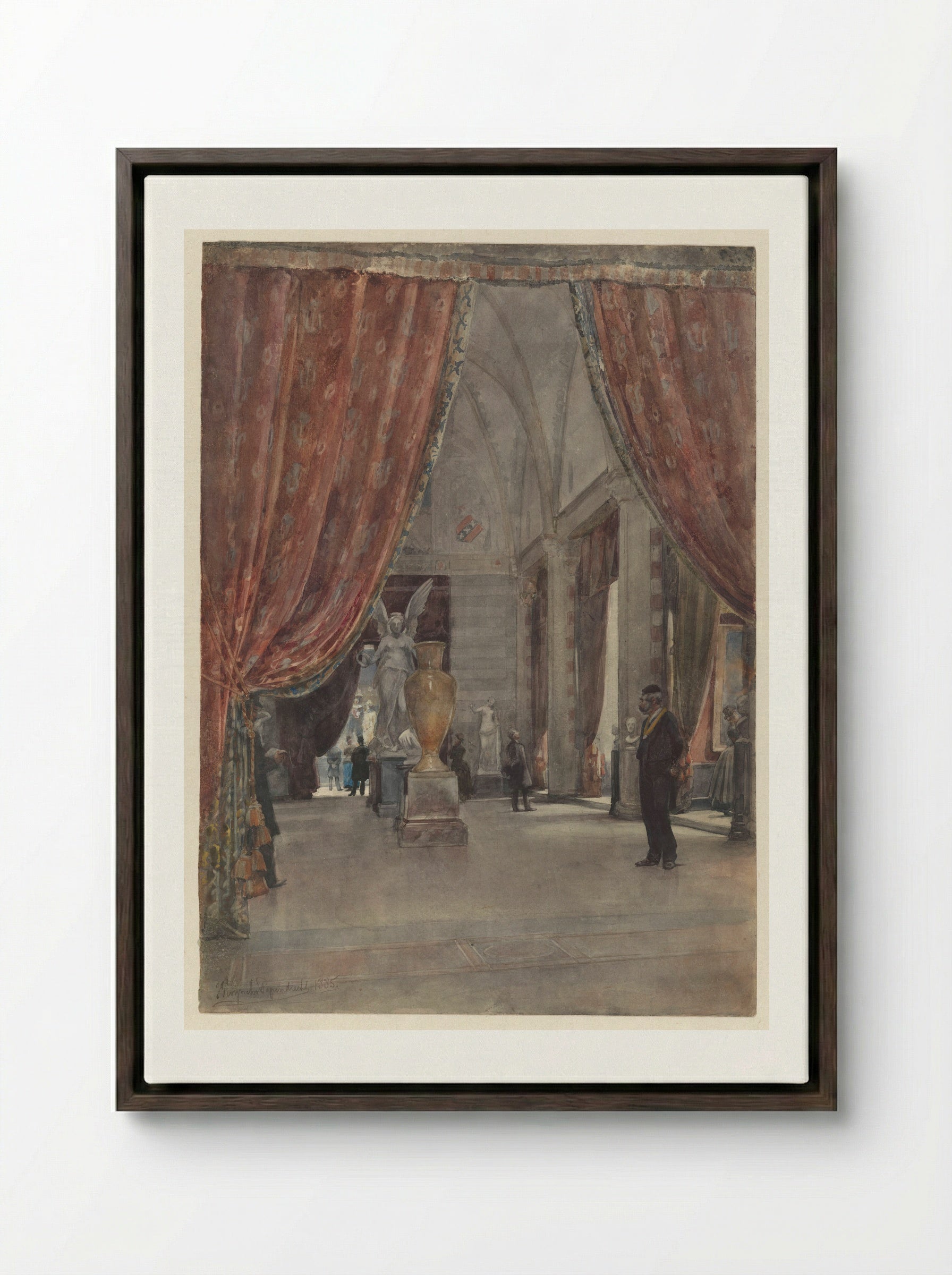 Gang van Bloemgracht 70 te Amsterdam - Jan Hoynck van Papendrecht - Framed Canvas Dark Wood
