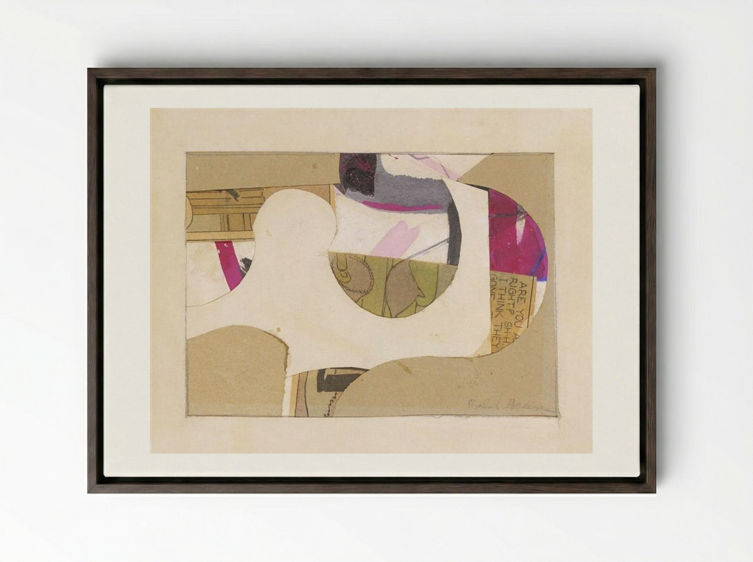 Untitled (34-8) - Balcomb Greene - Framed Canvas Dark Wood