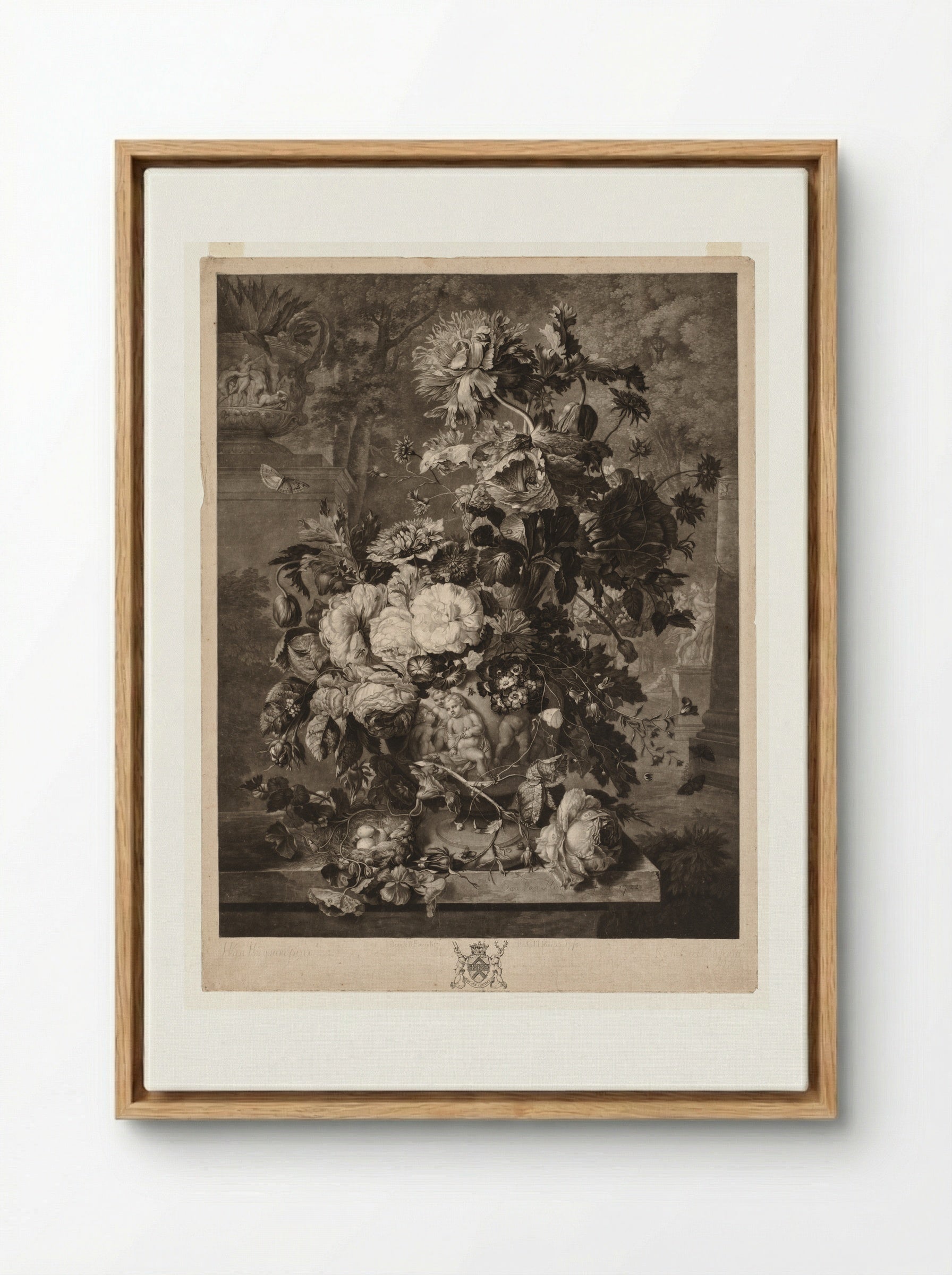 Flower Piece - Richard Earlom - Framed Canvas Wood