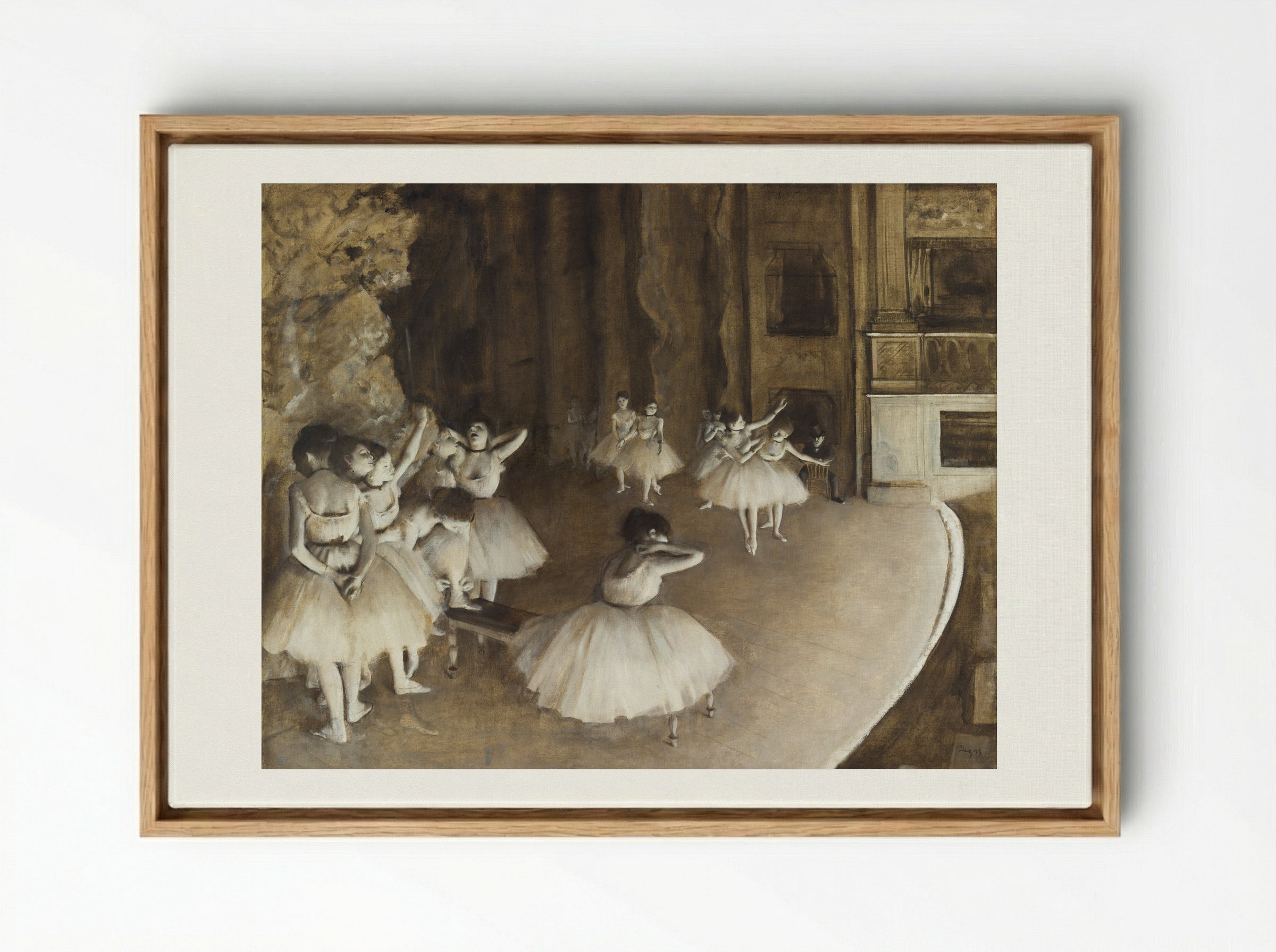 The Rehearsal - Hilaire-Germain-Edgar Degas - Framed Canvas Wood