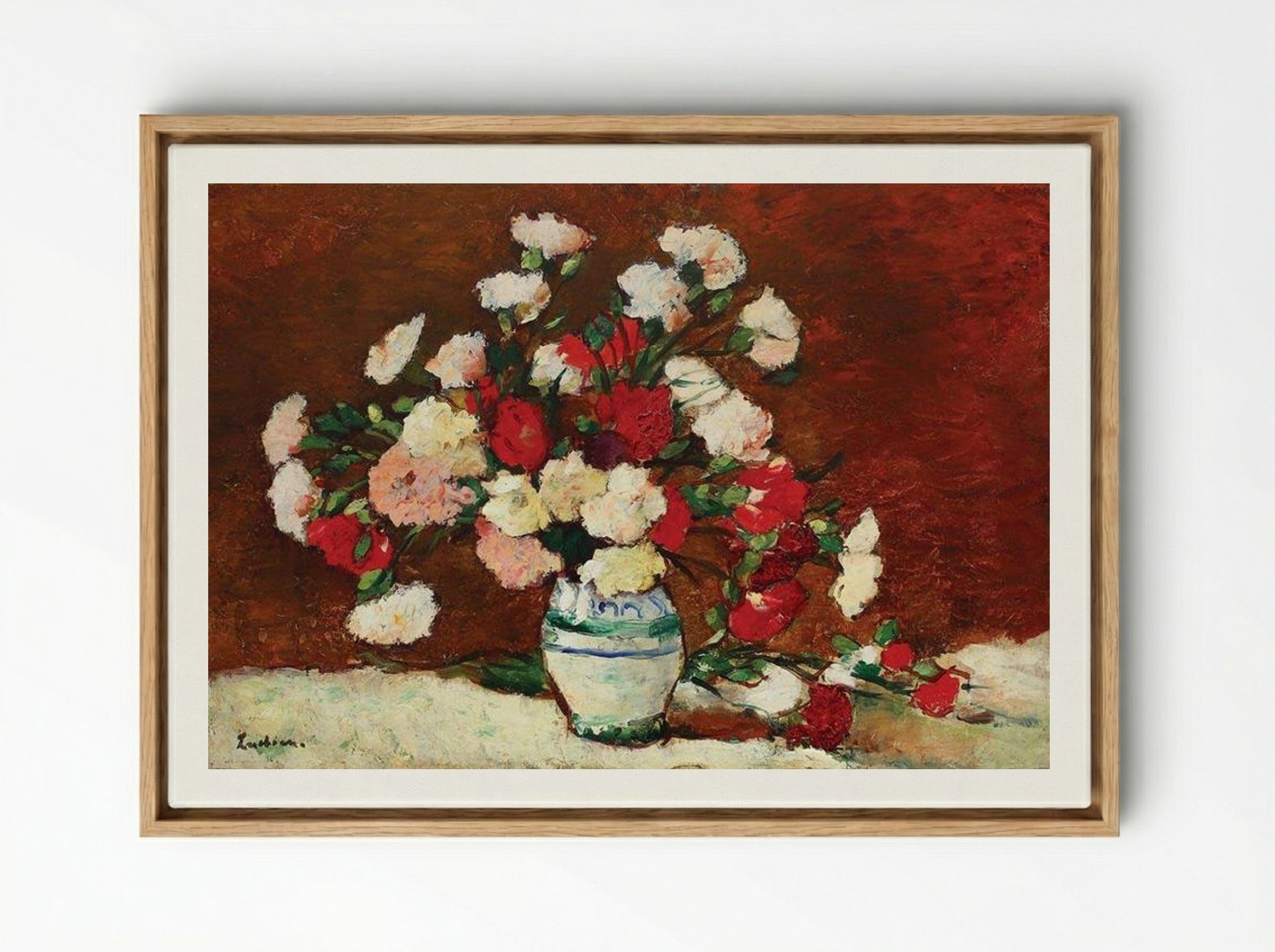 Carnations - Stefan Luchian - Framed Canvas Wood