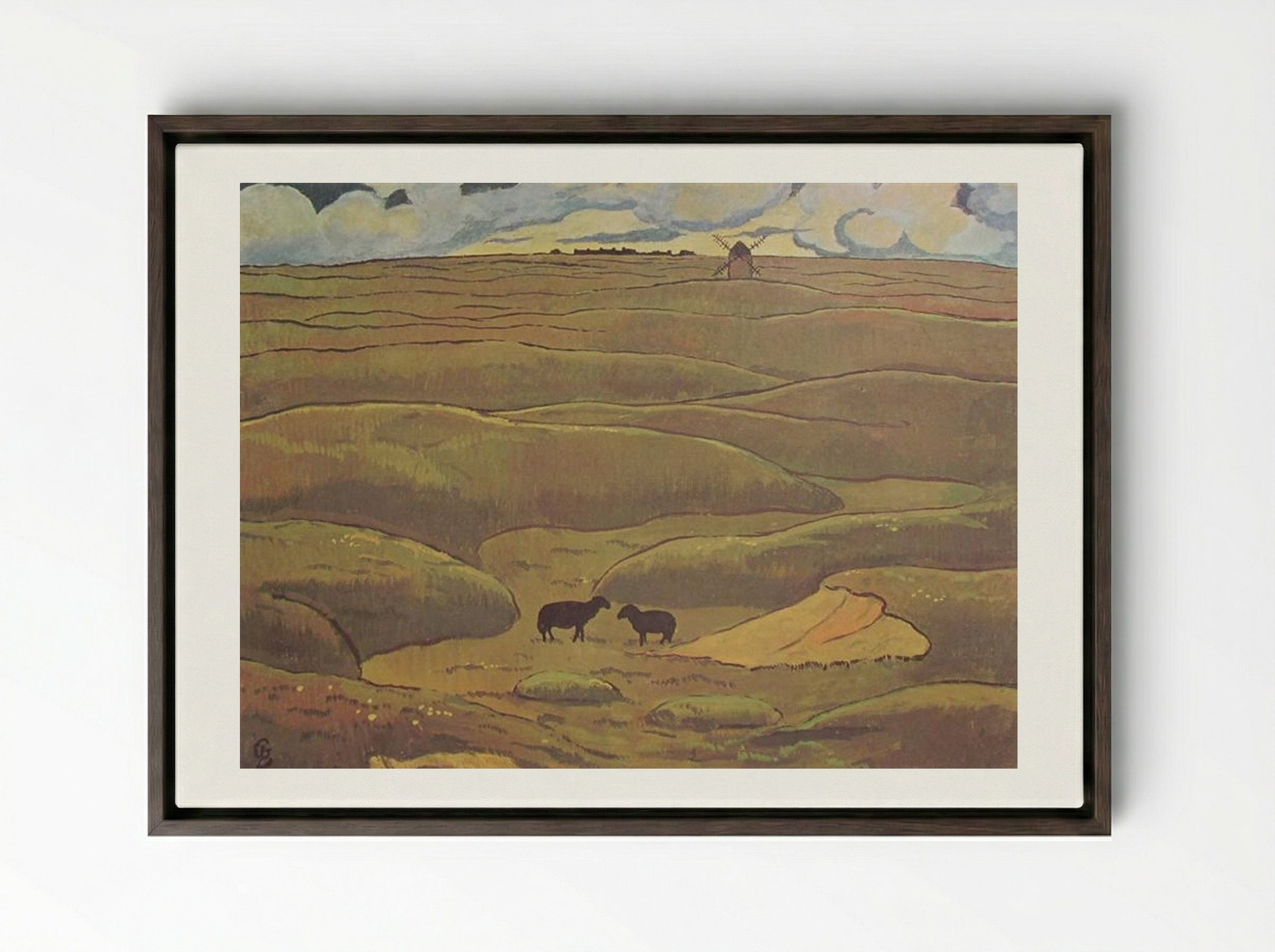 Rams, The Year - Georges Lacombe - Framed Canvas Dark Wood