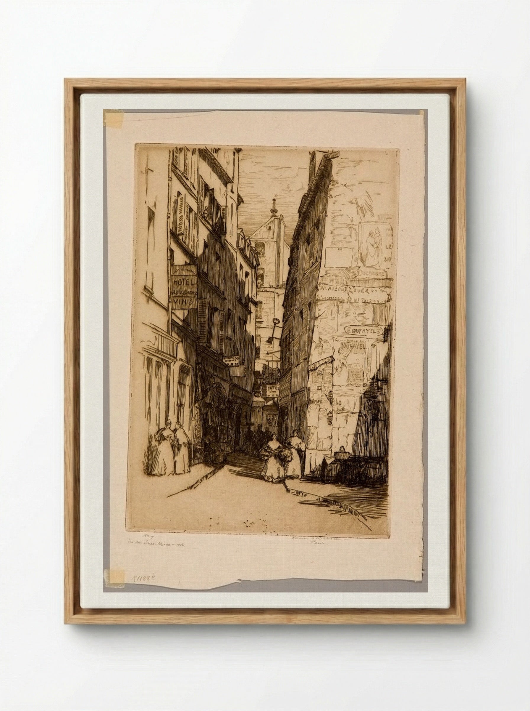 Rue Brisemiche, Paris - Herman Armour Webster - Framed Canvas Wood