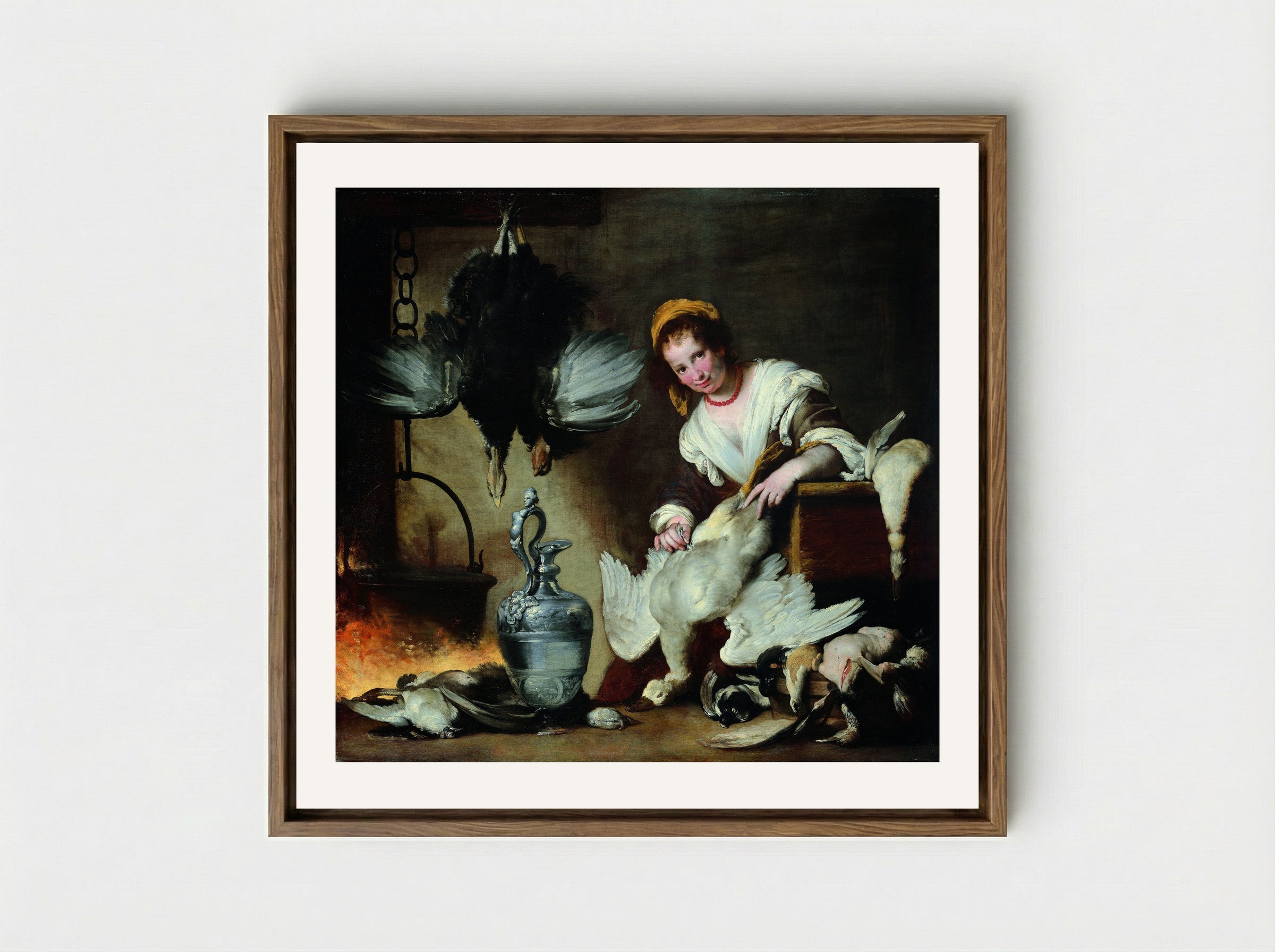 The Cook - Bernardo Strozzi - Framed Canvas Wood