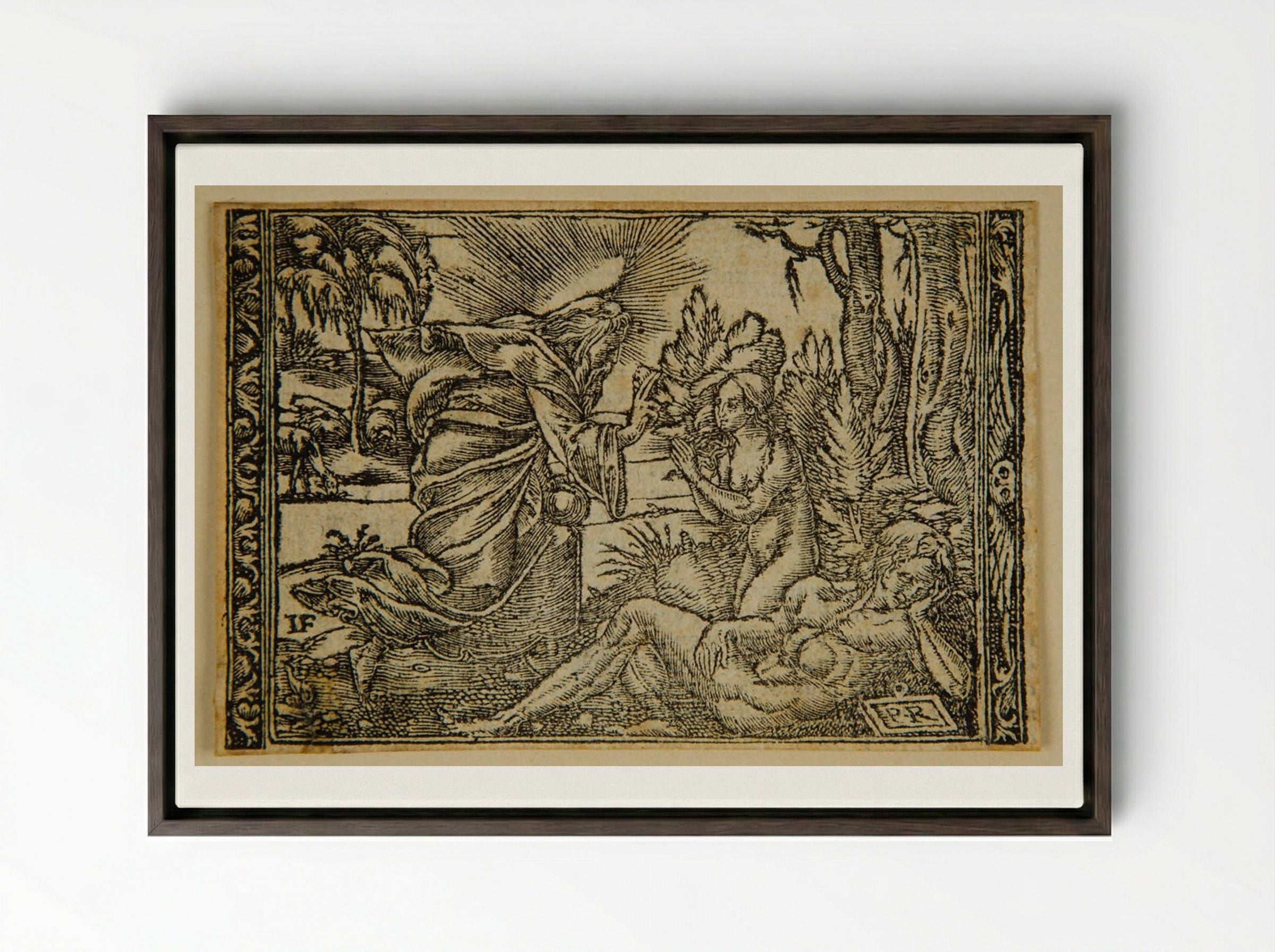 Creation of Eve - Master PR - Framed Canvas Dark Wood