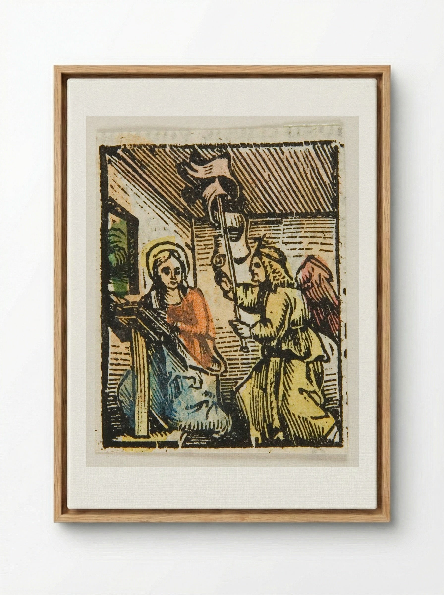 The Annunciation - Urs Graf - Framed Canvas Wood
