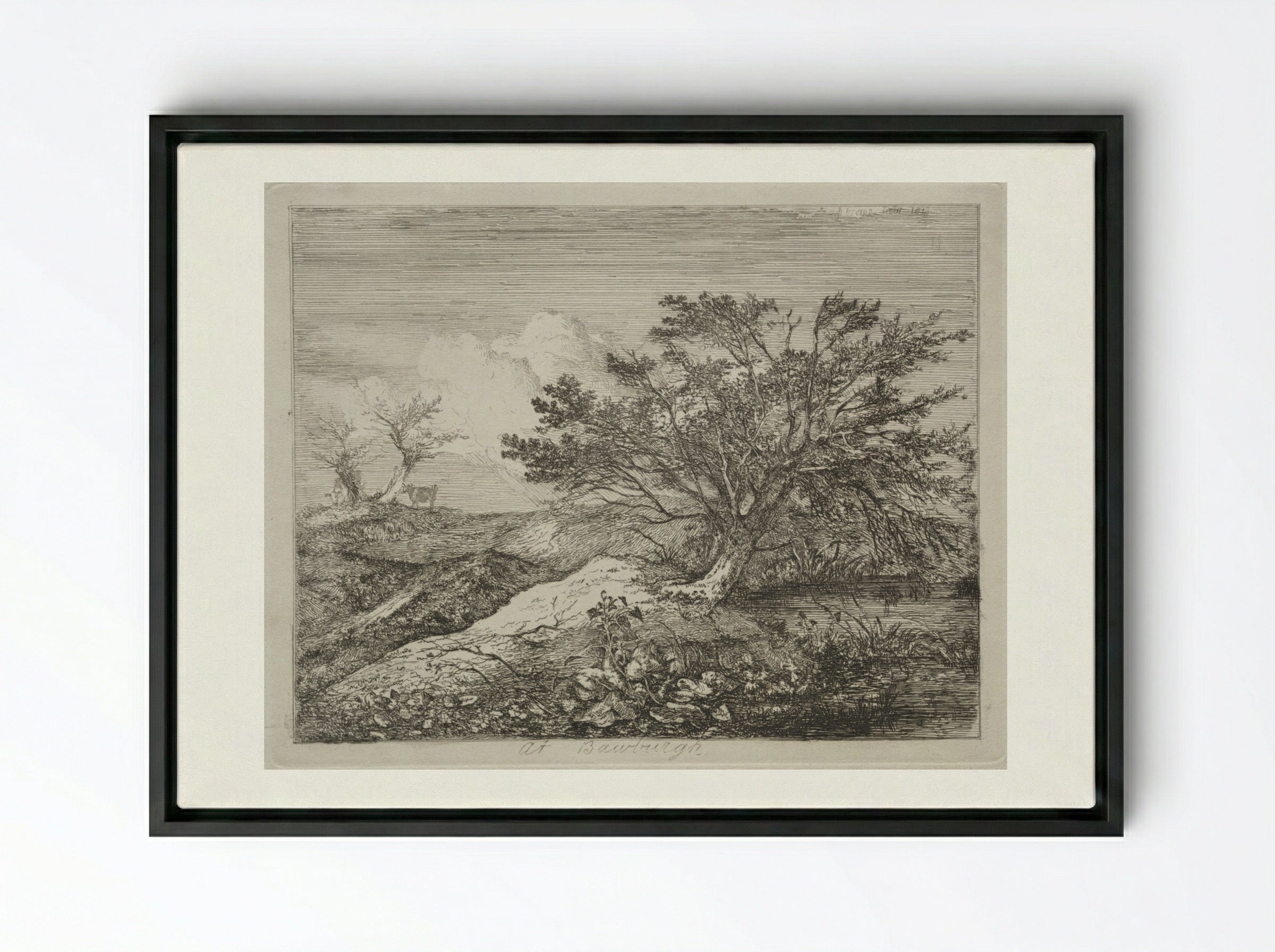 At Bawburgh - John Crome - Framed Canvas Black