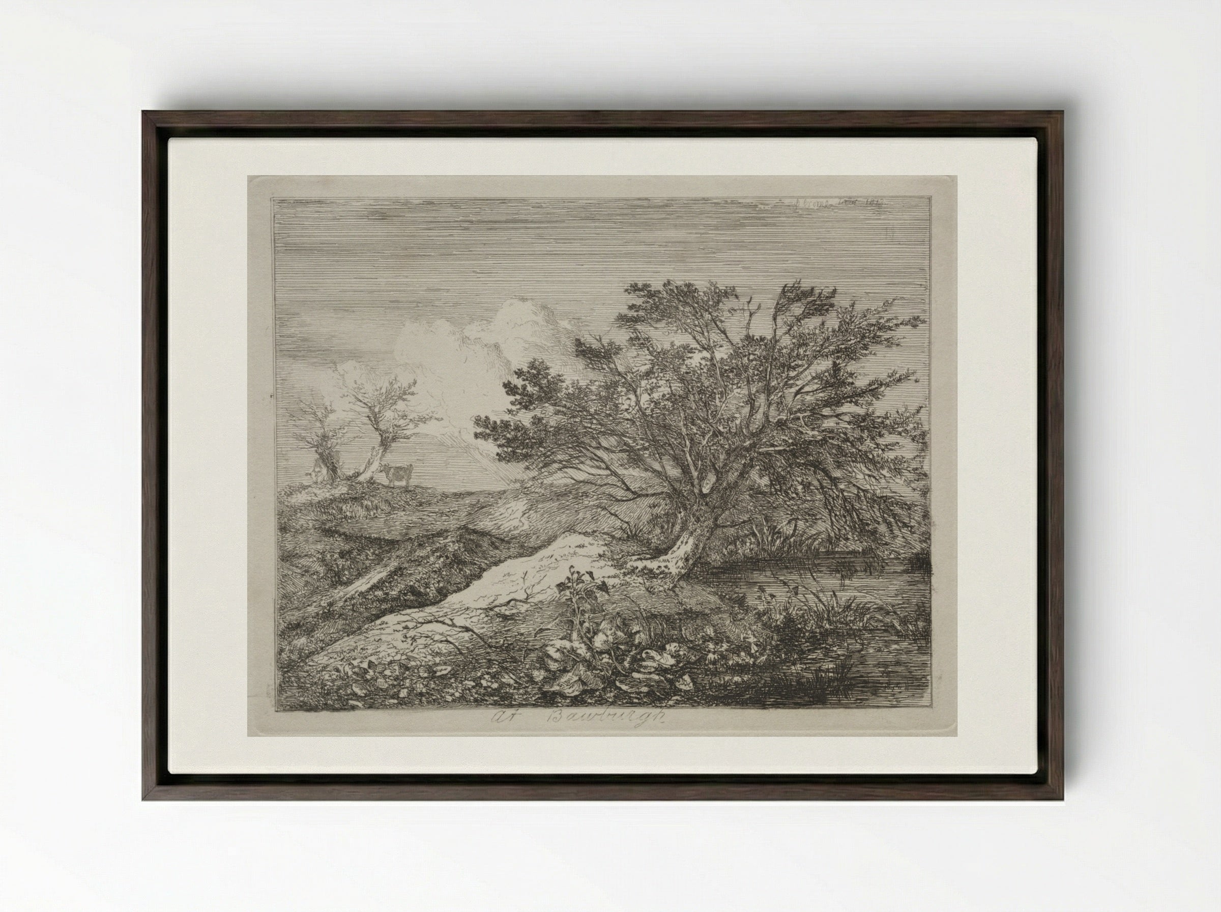 At Bawburgh - John Crome - Framed Canvas Dark Wood