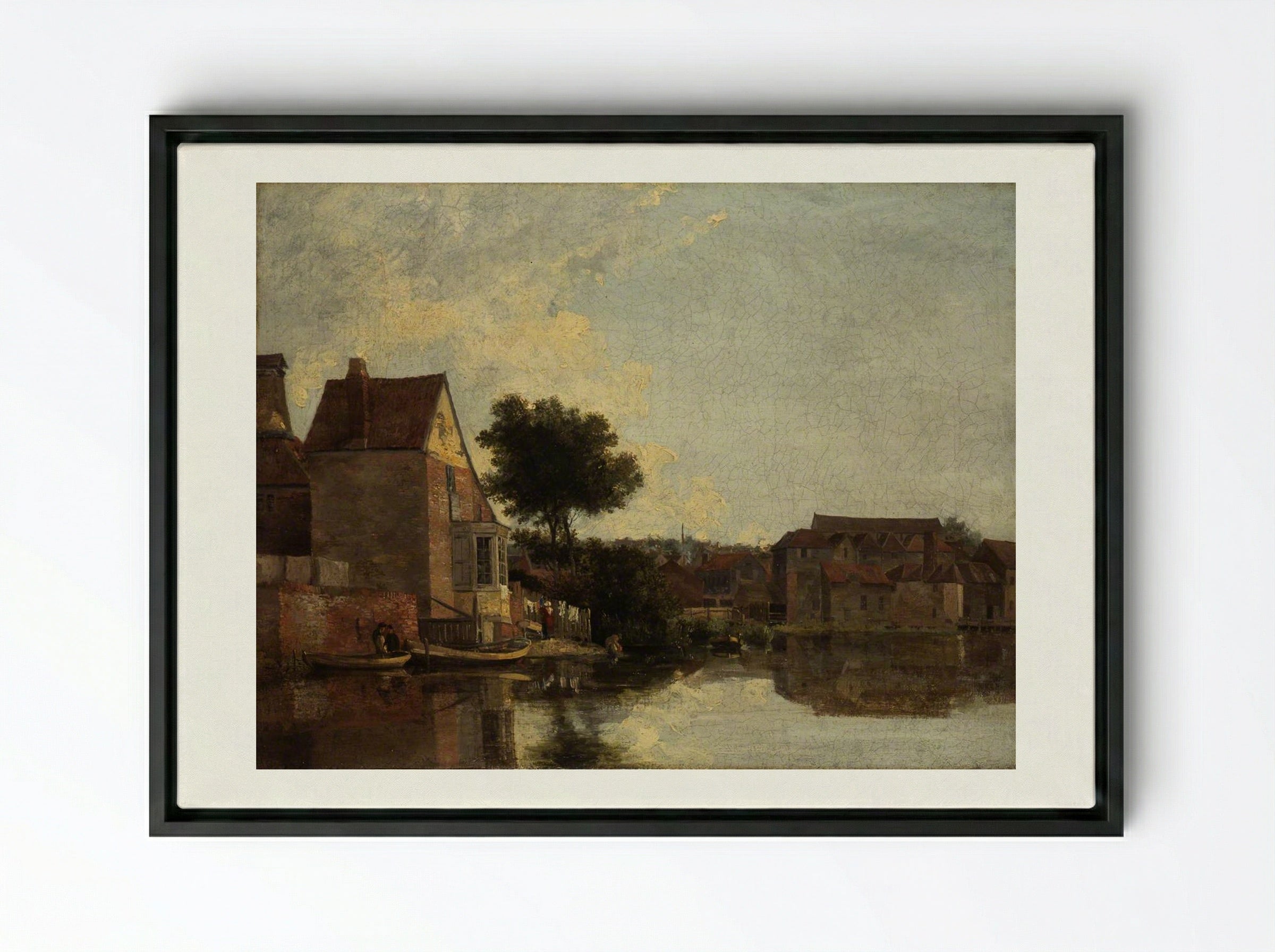 Back of the Mills - John Crome - Framed Canvas Black