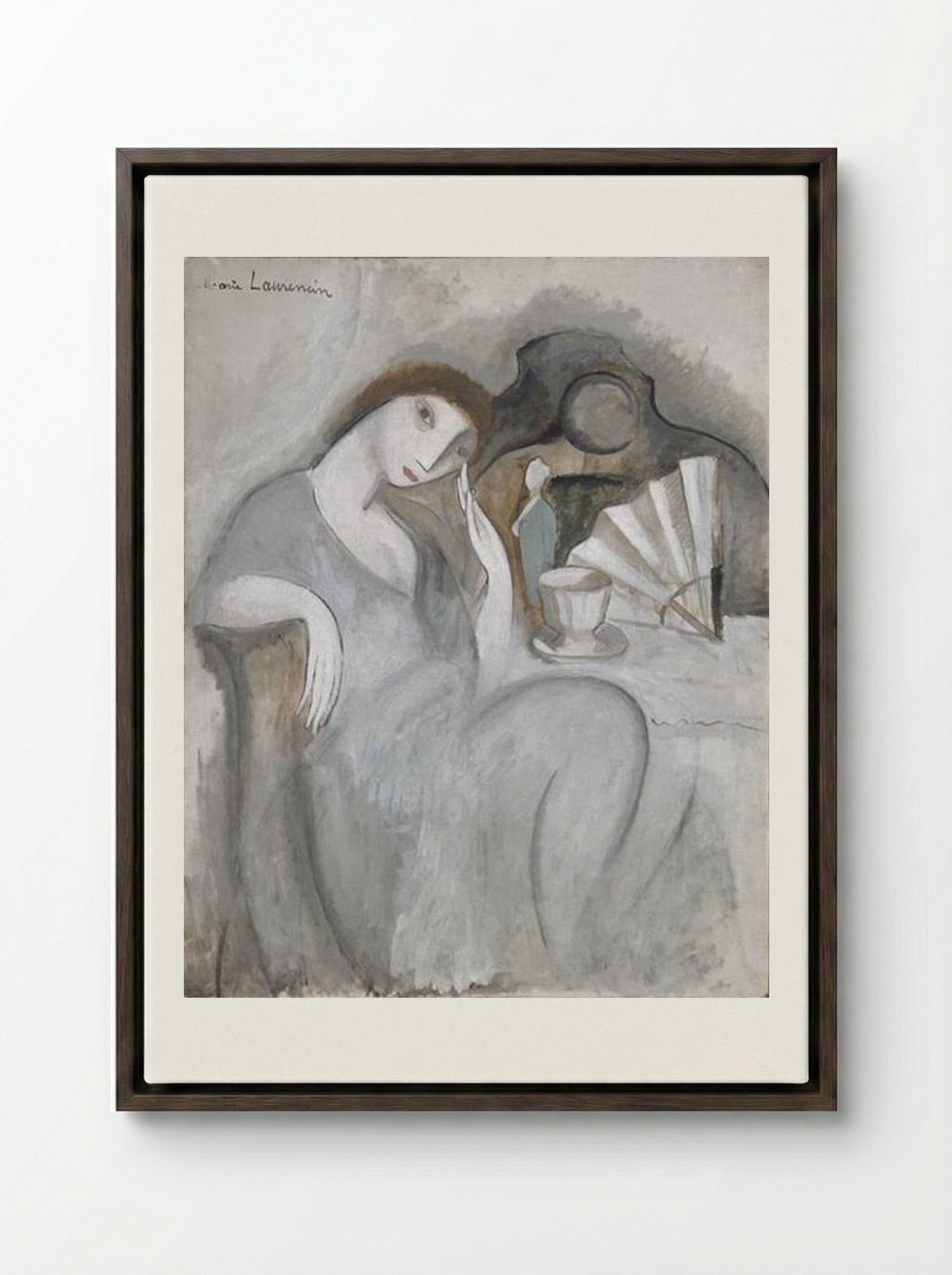 The Dancer - Marie Laurencin - Framed Canvas Dark Wood
