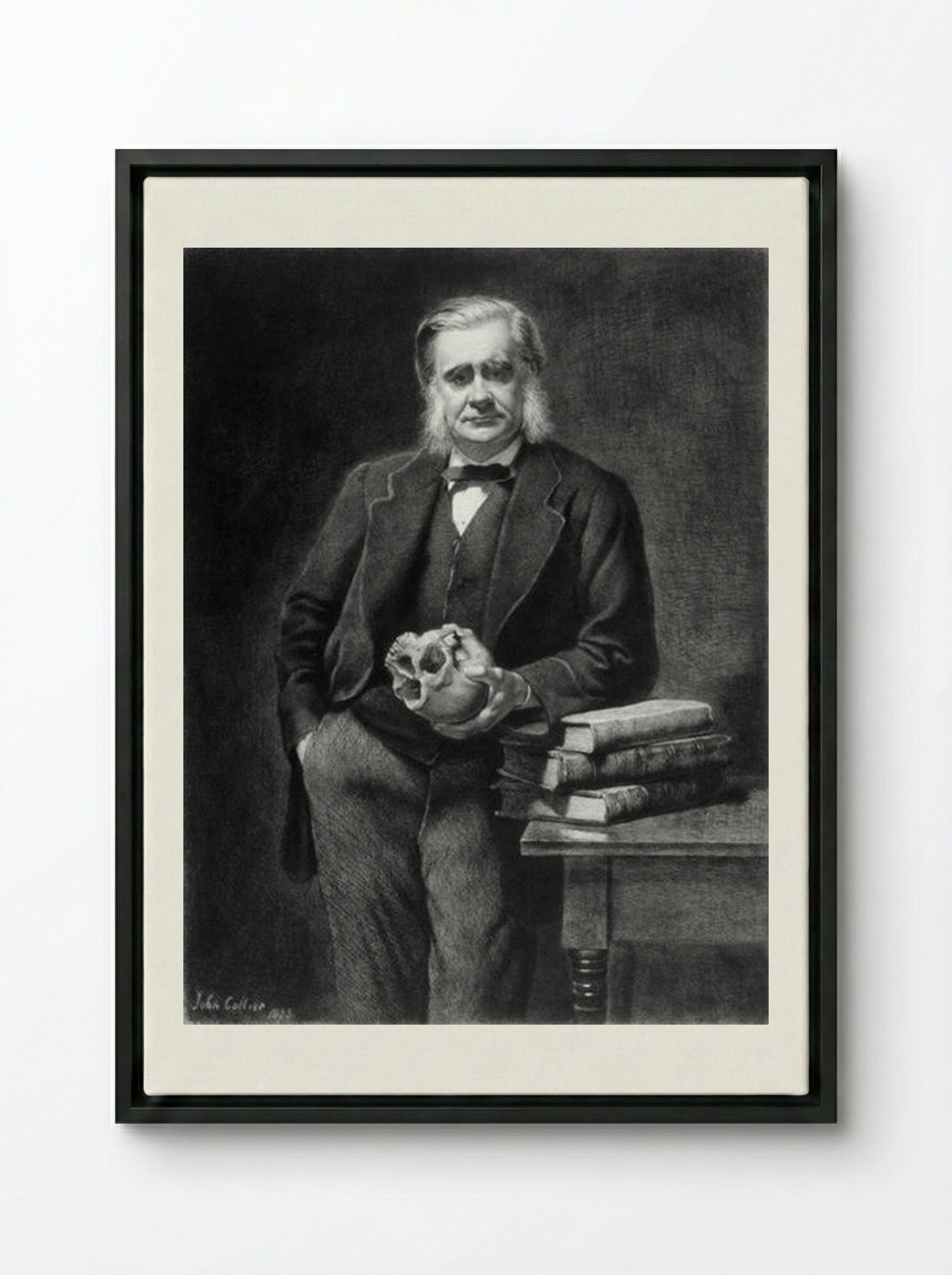 Thomas Henry Huxley - John Collier - Framed Canvas Black