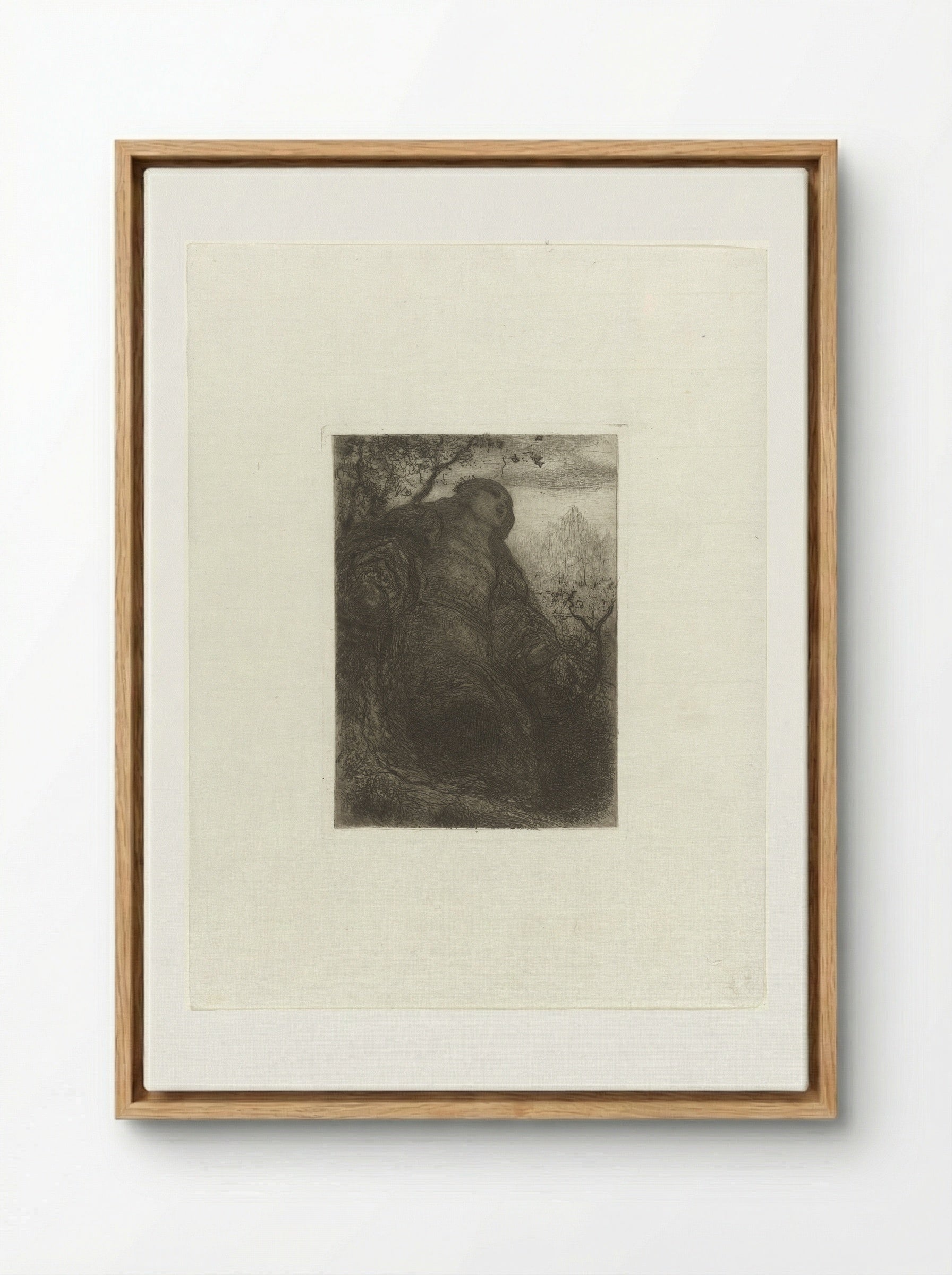Lady of Shalott (Woman under a Tree) - Matthijs Maris - Framed Canvas Wood