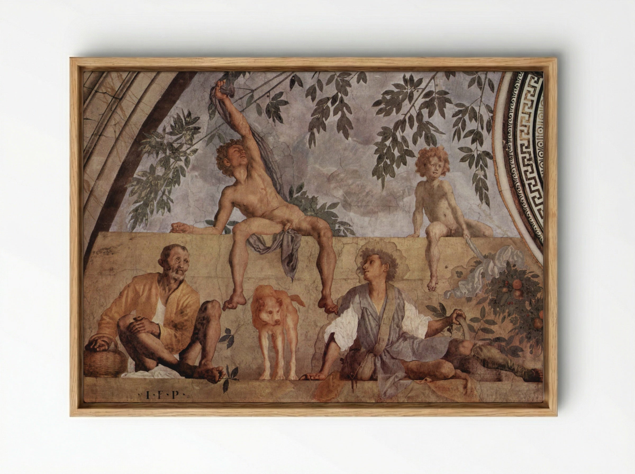 Vertumnus and Pomona - Jacopo Pontormo - Framed Canvas Wood