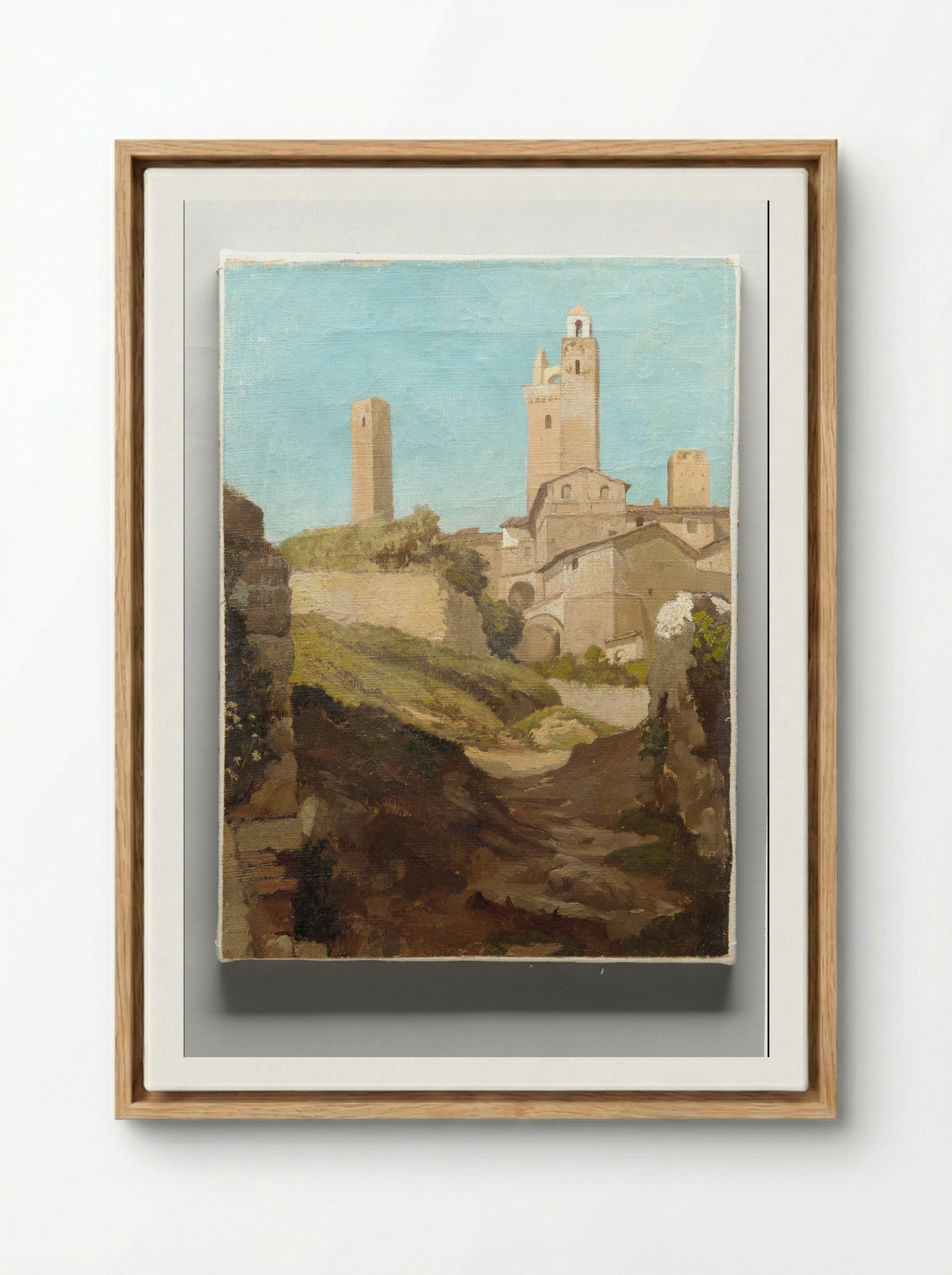 San Gimignano - Elihu Vedder - Framed Canvas Wood