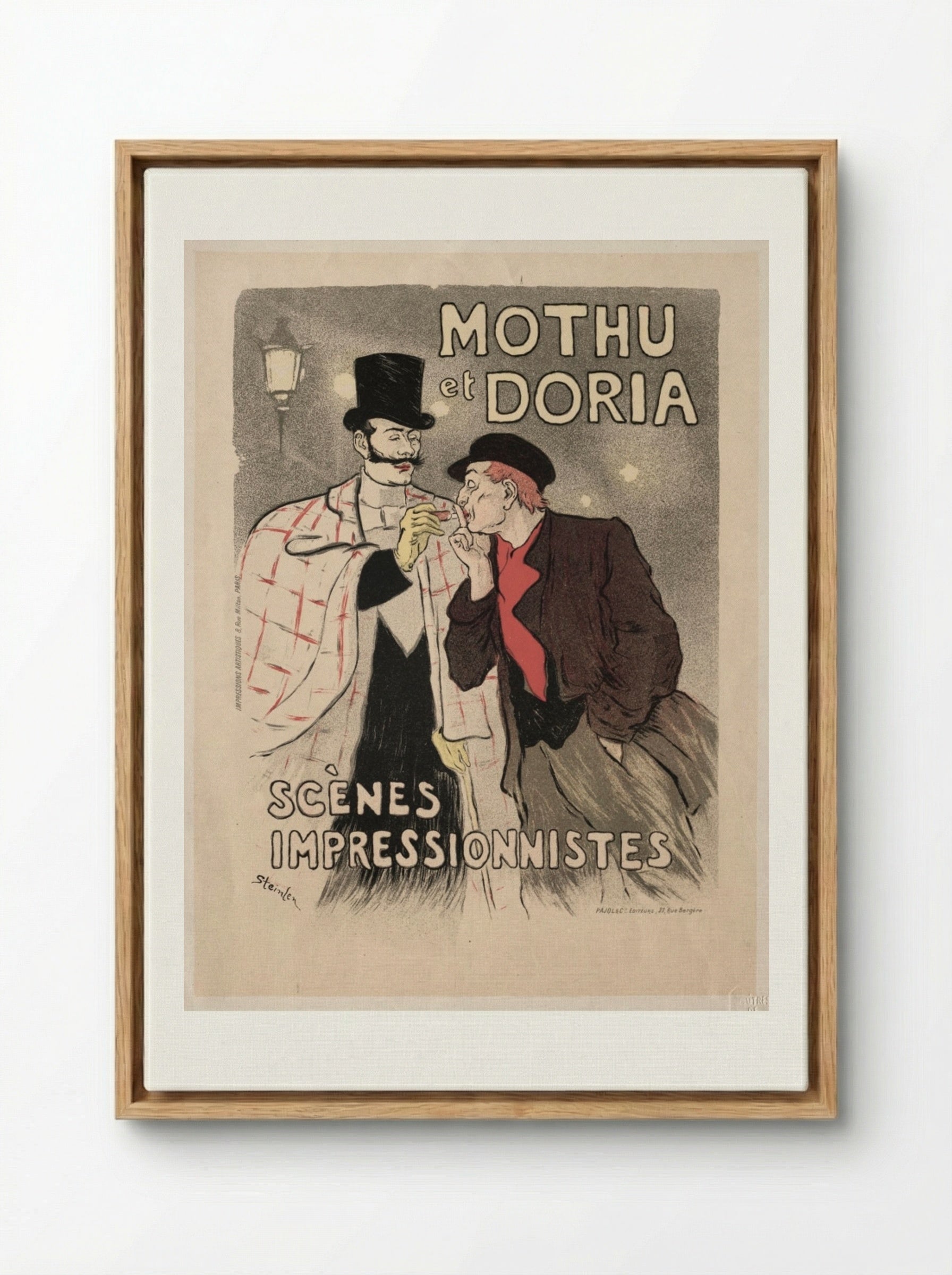 Mothu et Doria - Scènes impressionnistes - Théophile Alexandre Steinlen - Framed Canvas Wood