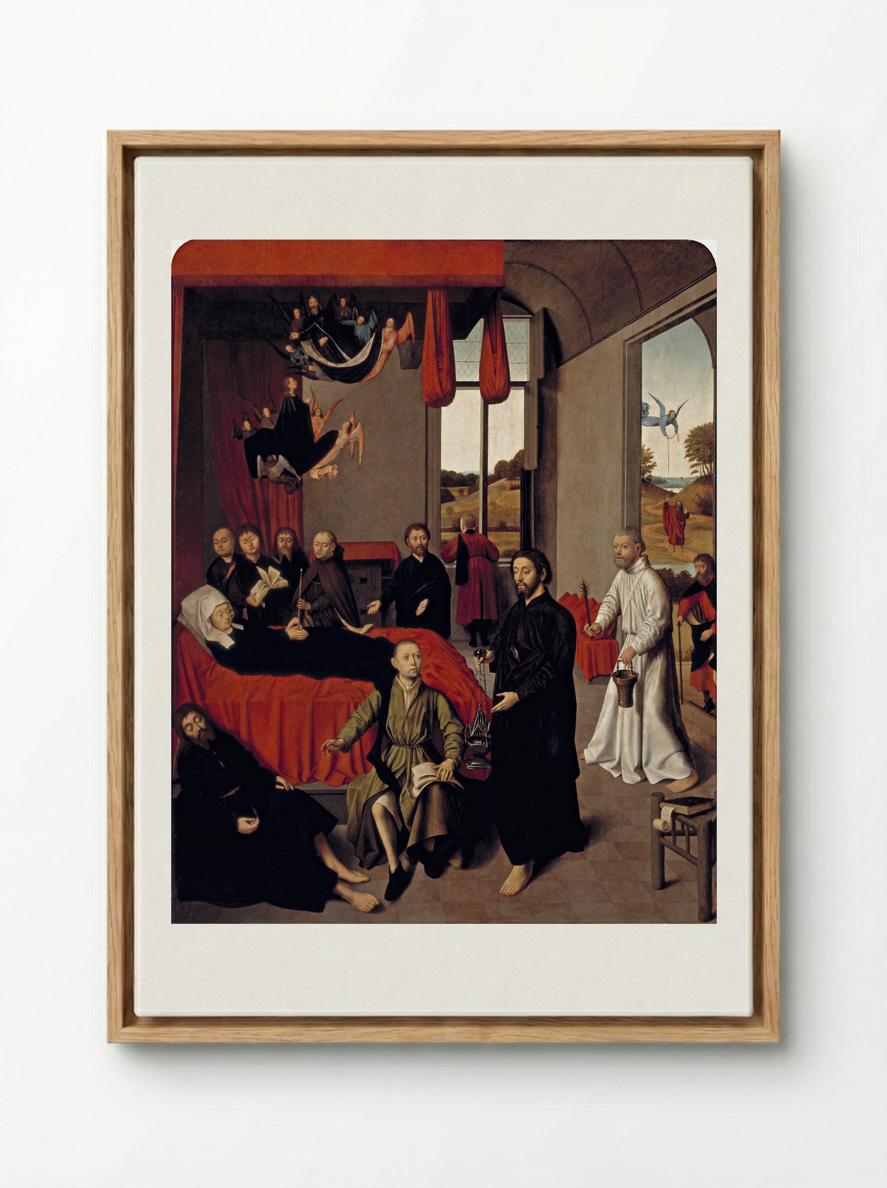 The Death of the Virgin - Petrus Christus - Framed Canvas Wood