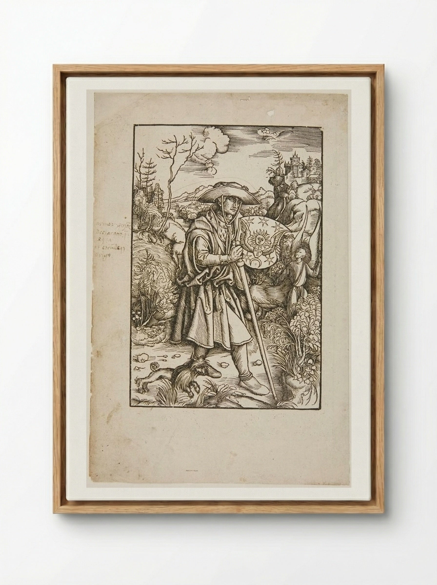 Gerson as Pilgrim - Hans Wechtlin - Framed Canvas Wood