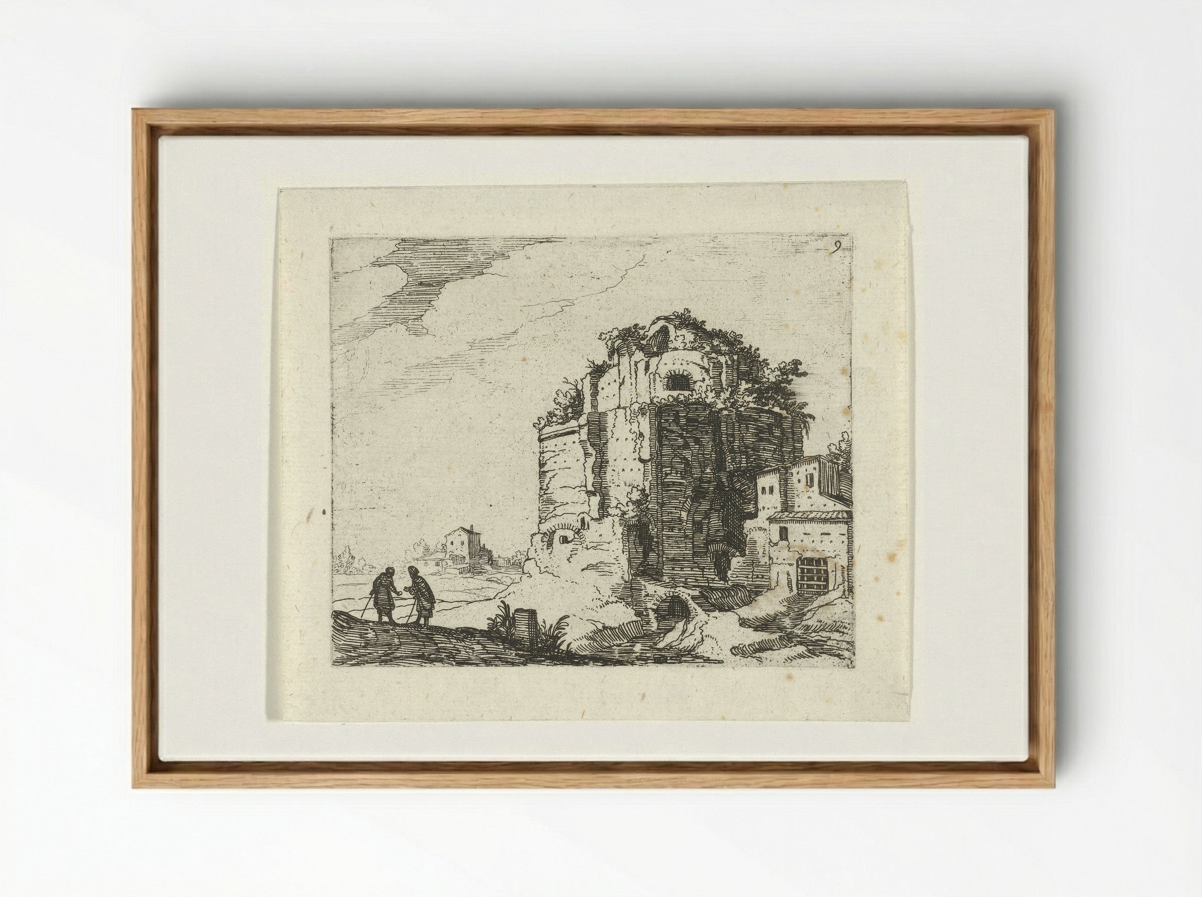 Romeinse ruïne - Guilliam van Nieulandt II - Framed Canvas Wood