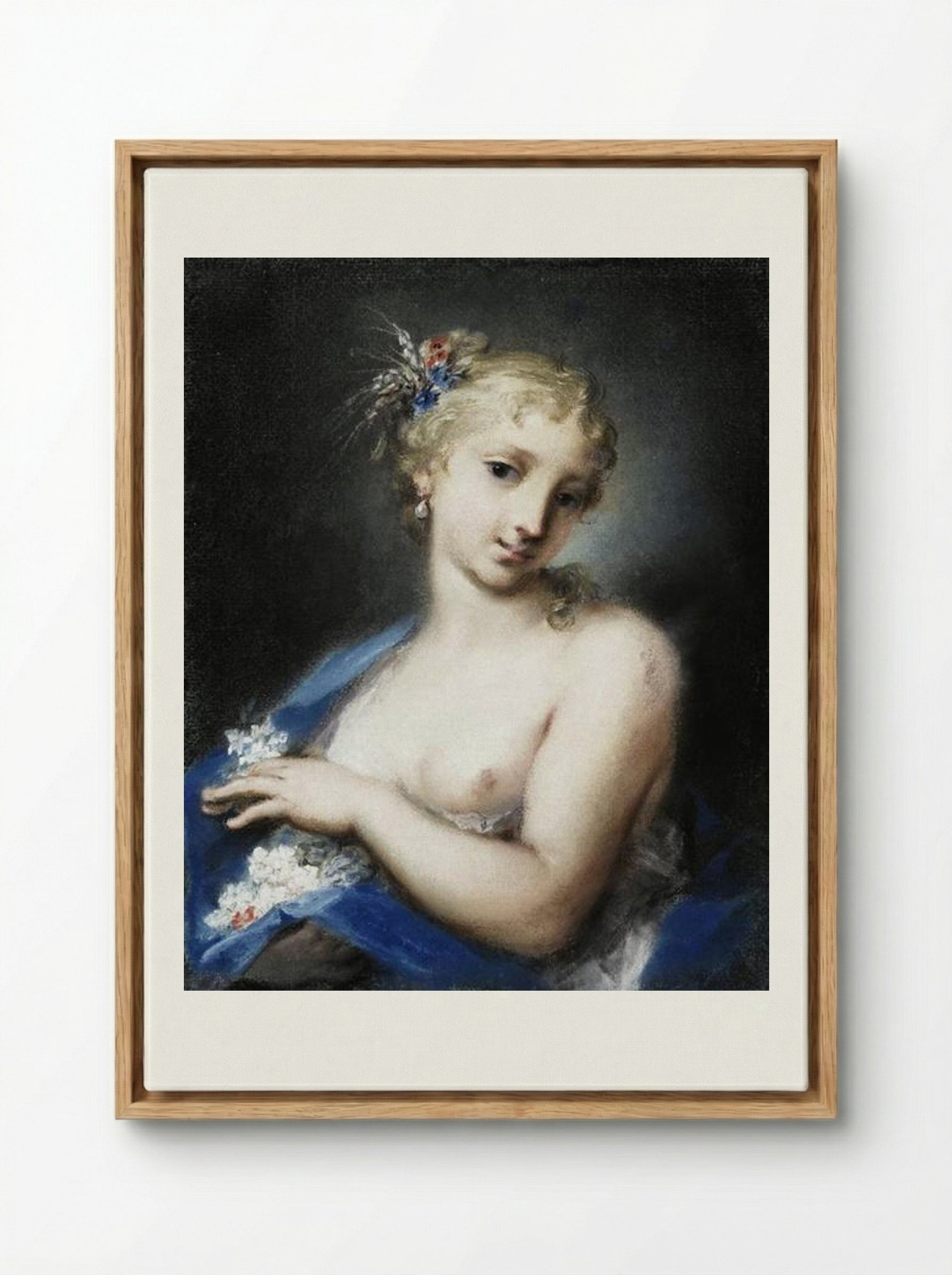 Summer - Rosalba Carriera - Framed Canvas Wood