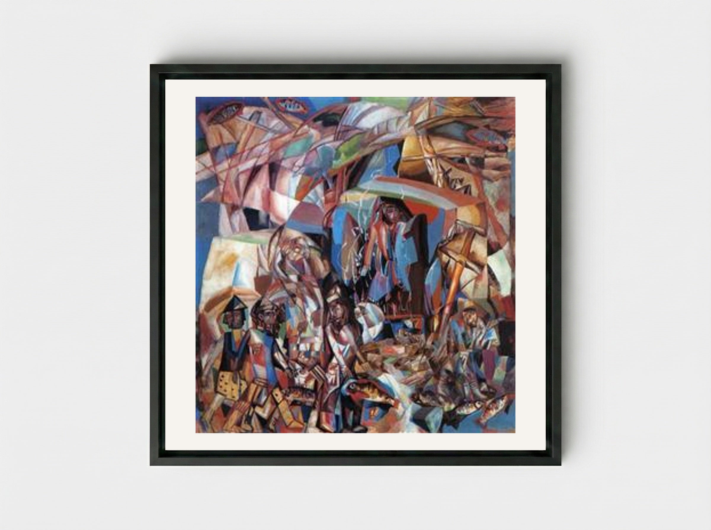 Fishing Schooner - Pavel Filonov - Framed Canvas Black