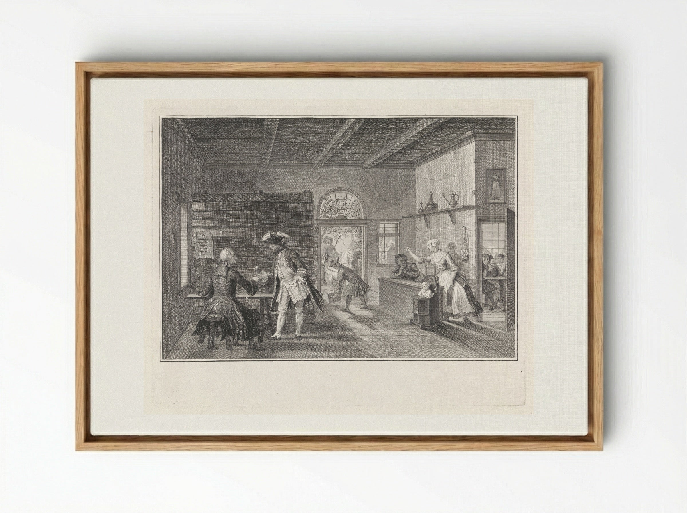 De Puiterveense helleveeg achter de tap - Pieter Tanjé - Framed Canvas Wood