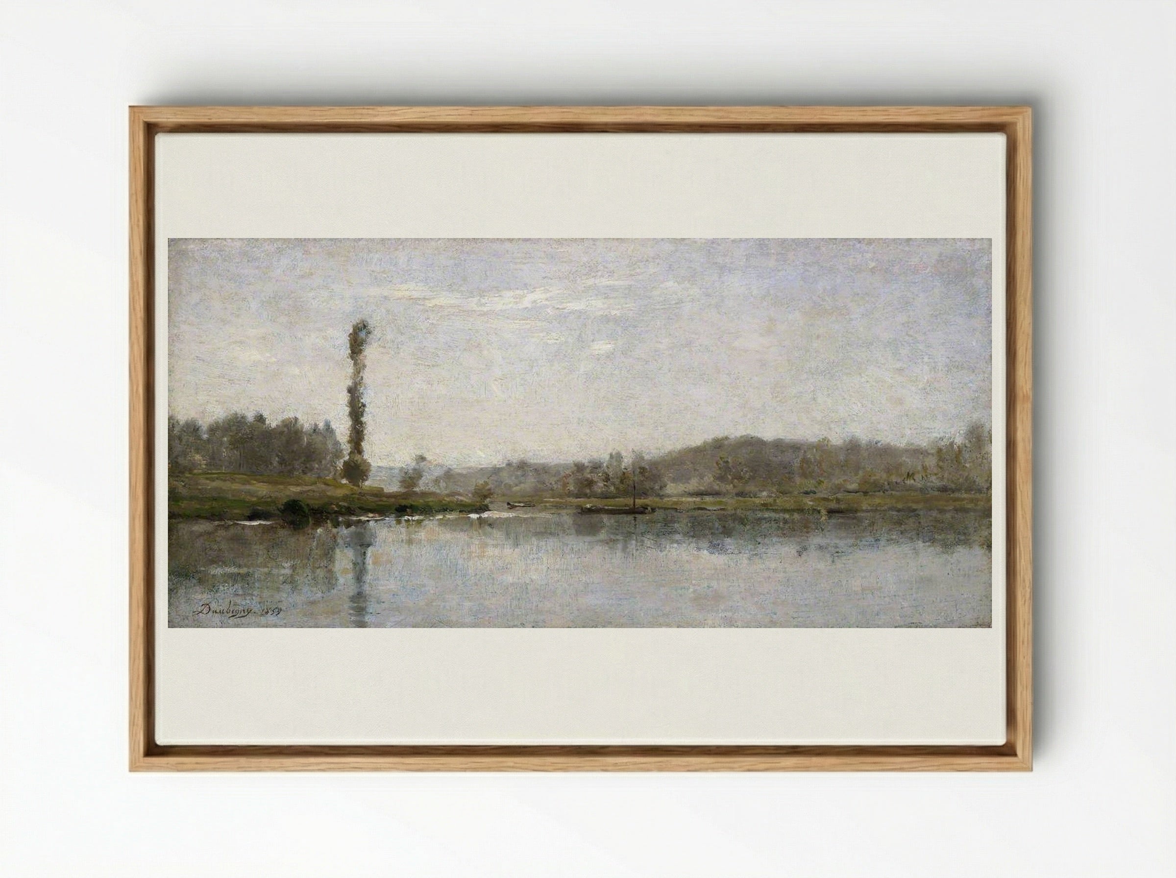 Morning - Charles-François Daubigny - Framed Canvas Wood