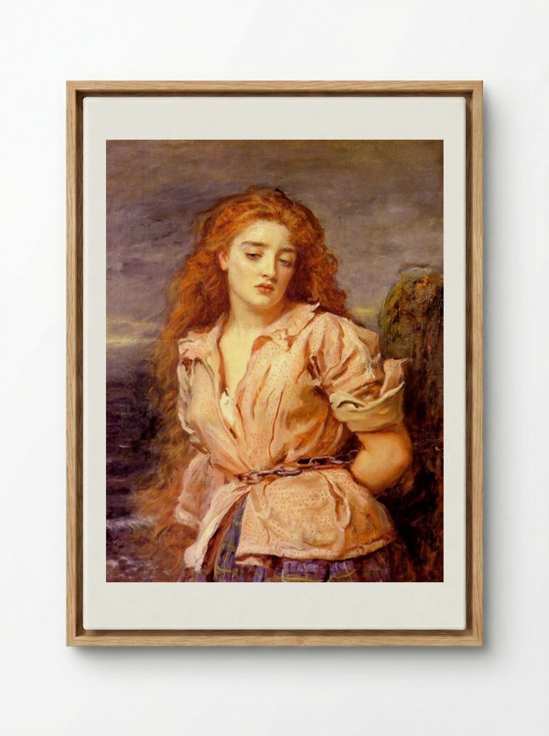 The Martyr of the Solway - John Everett Millais - Framed Canvas Wood
