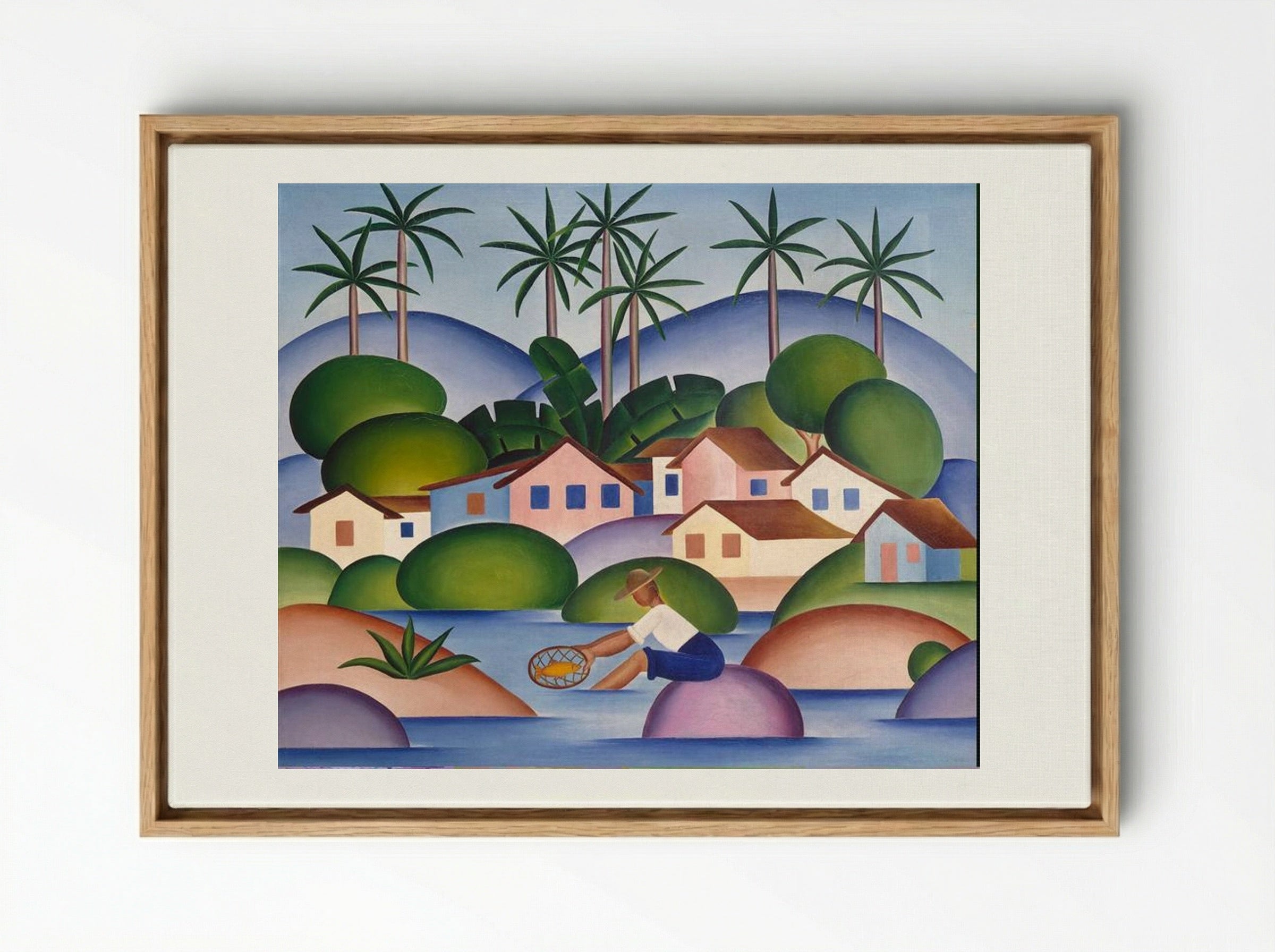 An Angler - Tarsila do Amaral - Framed Canvas Wood