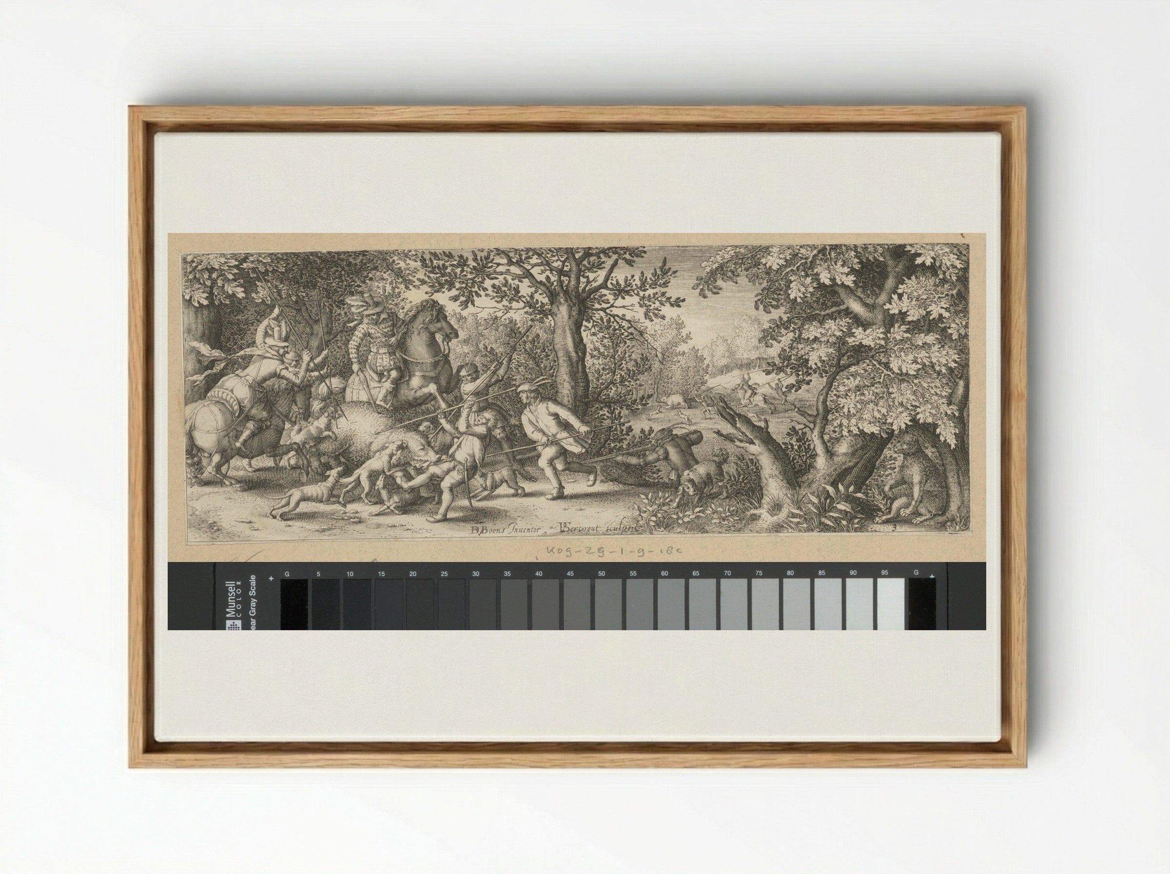 Berenjacht (Bear Hunt) - Claes Jansz. Visscher (II) - Framed Canvas Wood