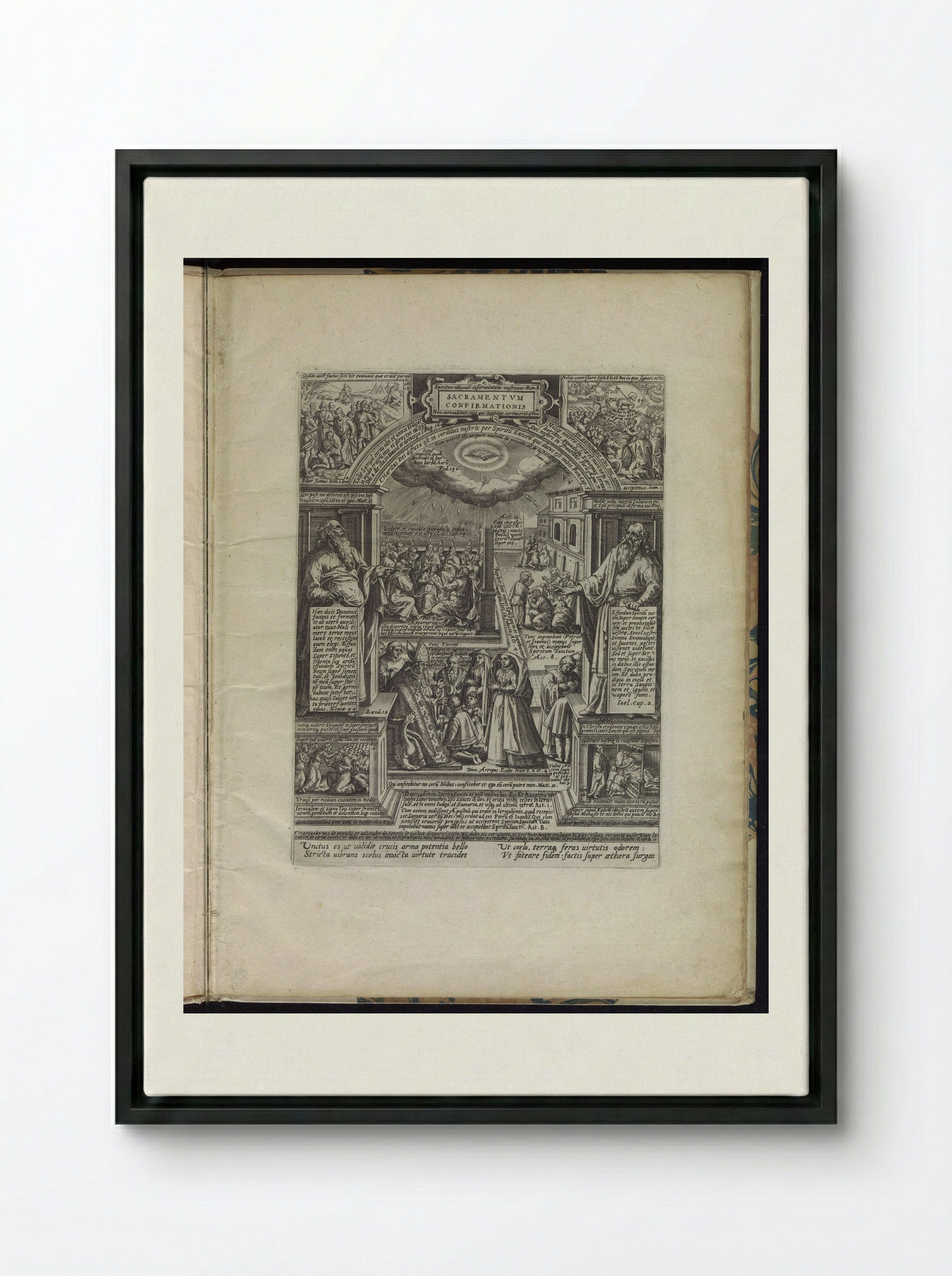 Sacramentum Confirmationis - Philips Galle - Framed Canvas Black