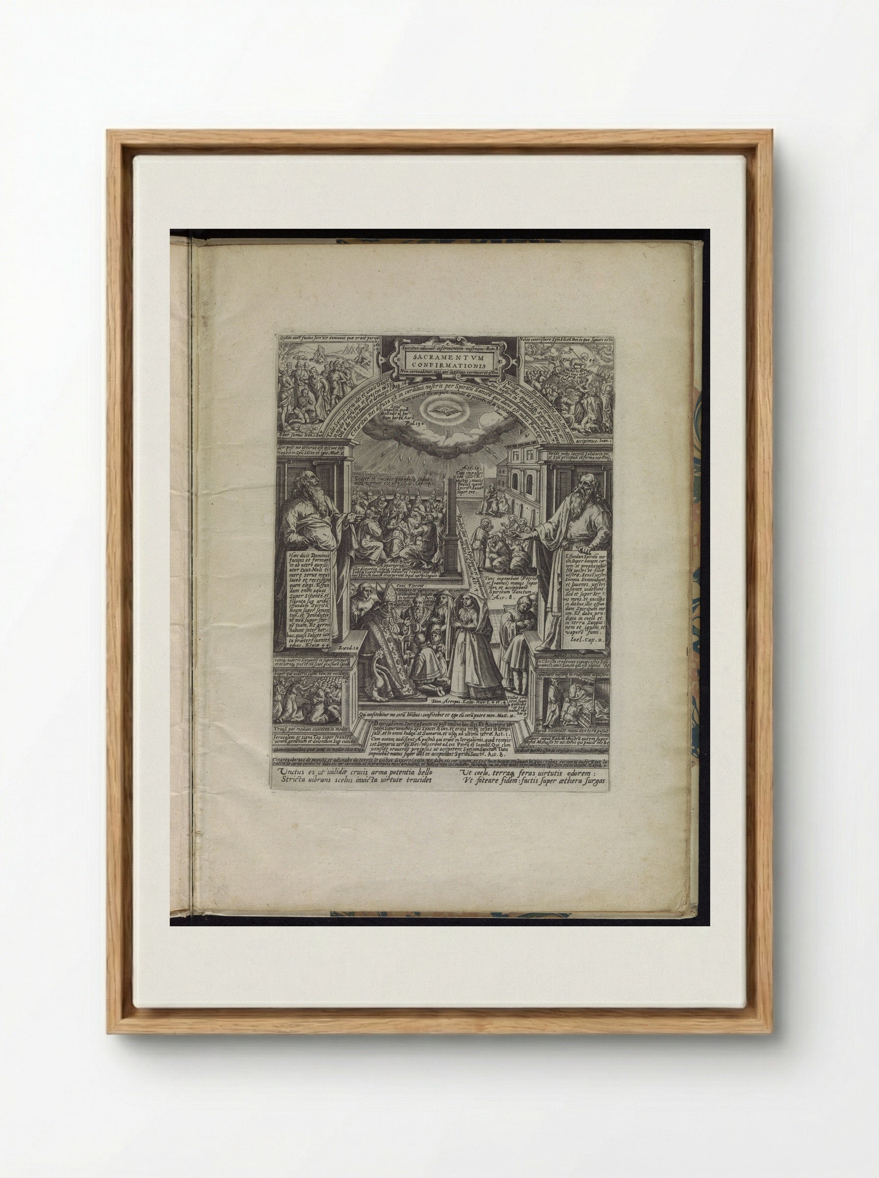 Sacramentum Confirmationis - Philips Galle - Framed Canvas Wood