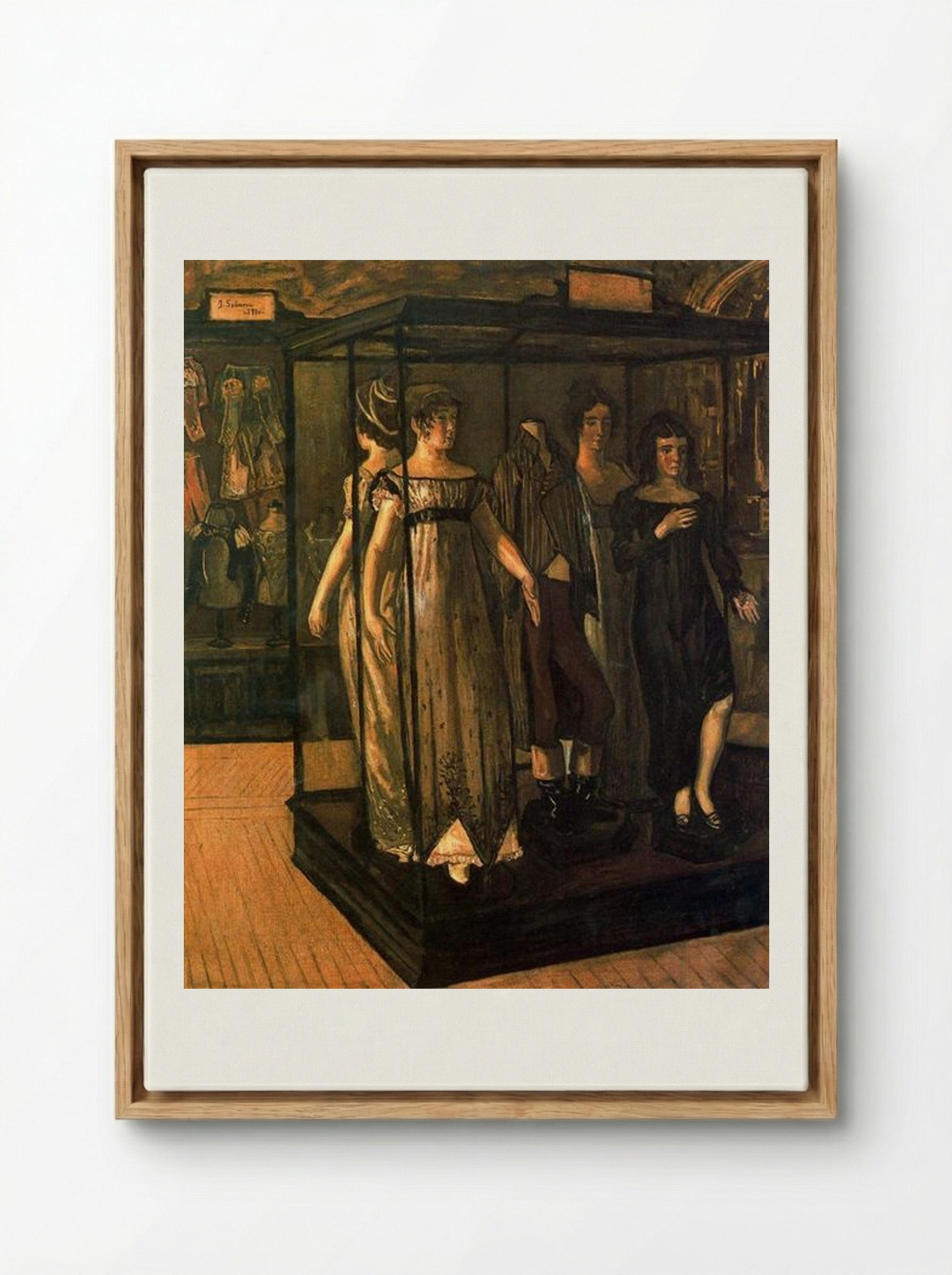 The Cabinets - José Gutiérrez Solana - Framed Canvas Wood