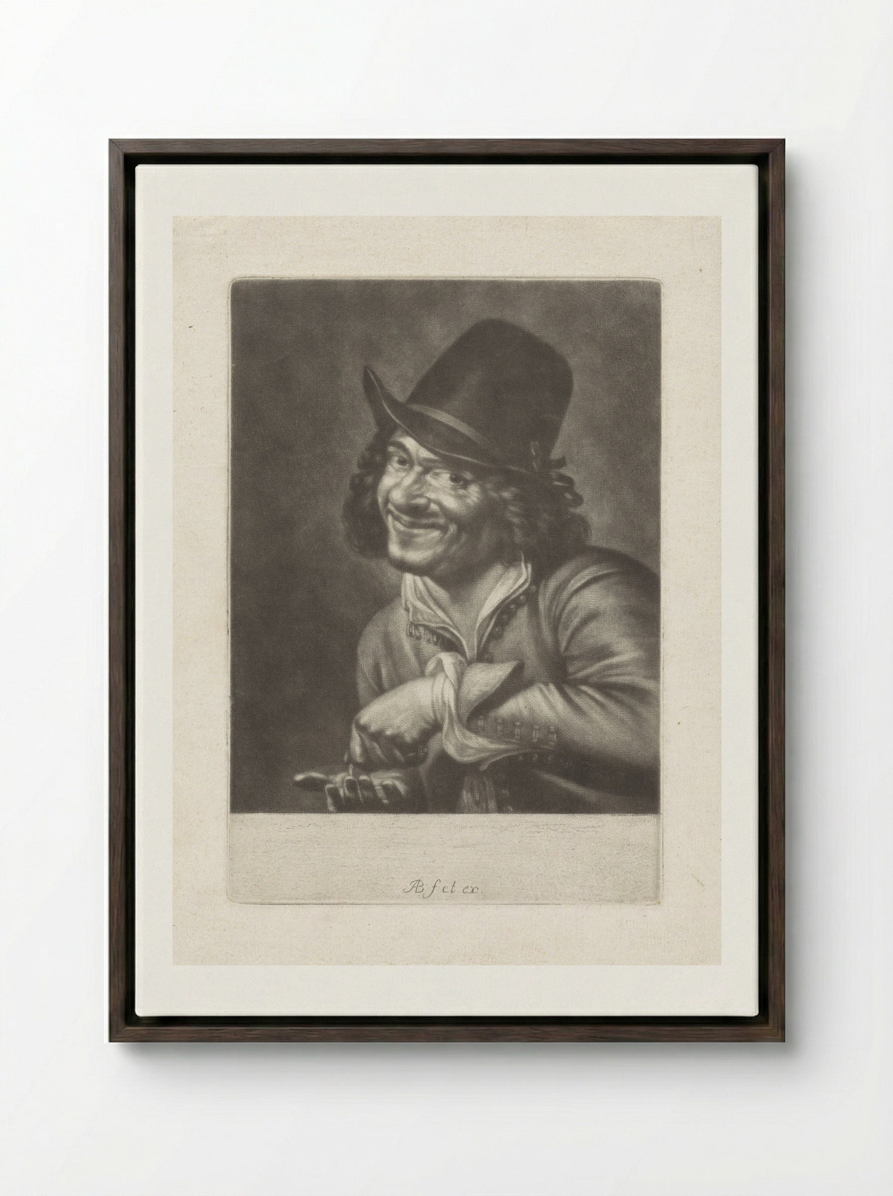 Man telt munten (het Gehoor) - Abraham Bloteling - Framed Canvas Dark Wood