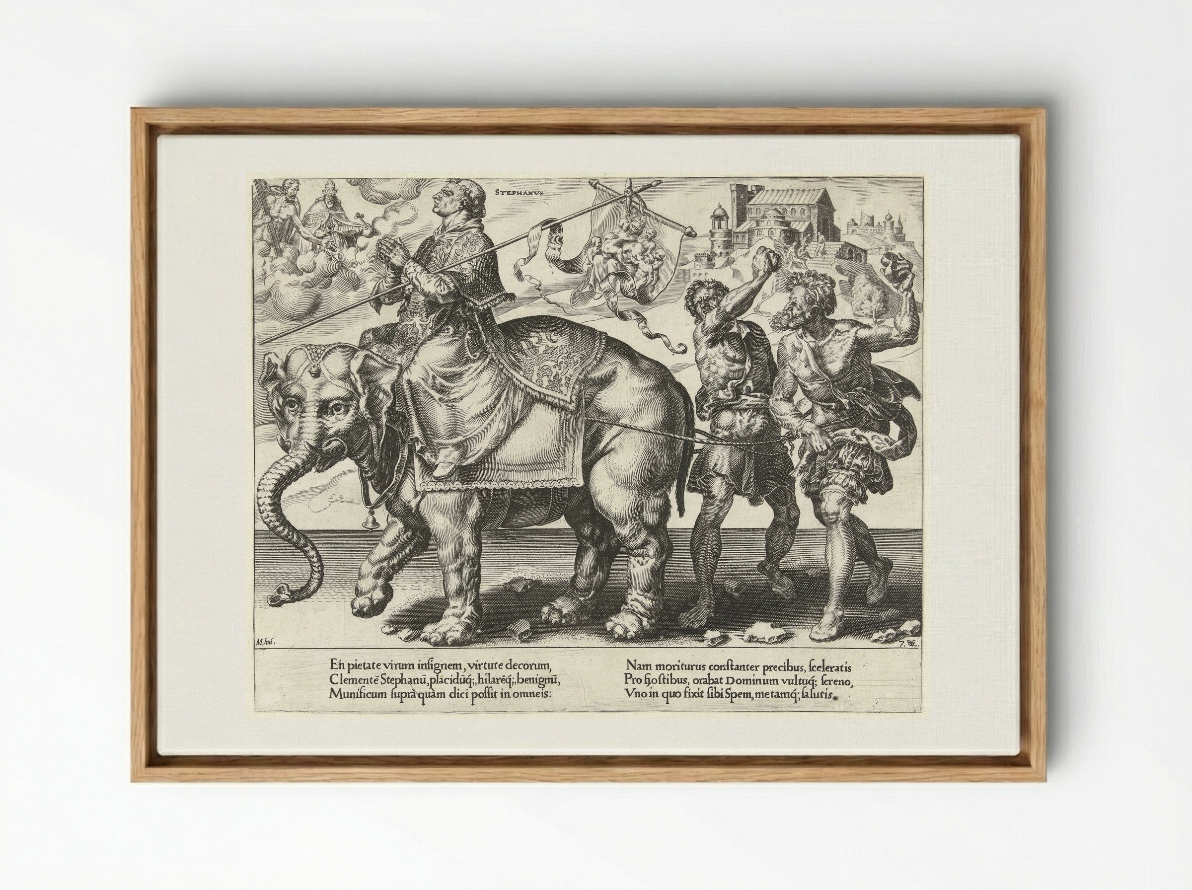 The Triumph of Saint Stephen - Hieronymus Cock - Framed Canvas Wood