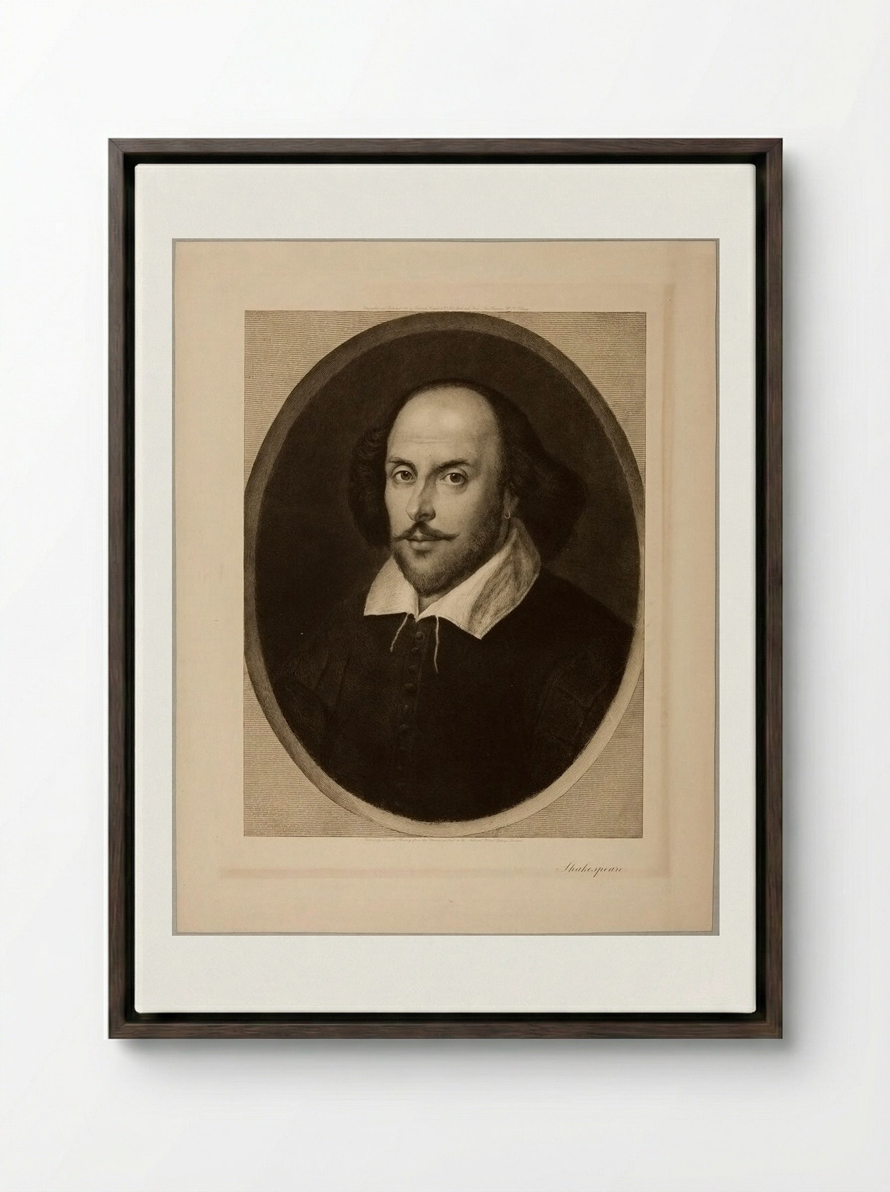 Shakespeare - Léopold Flameng - Framed Canvas Dark Wood