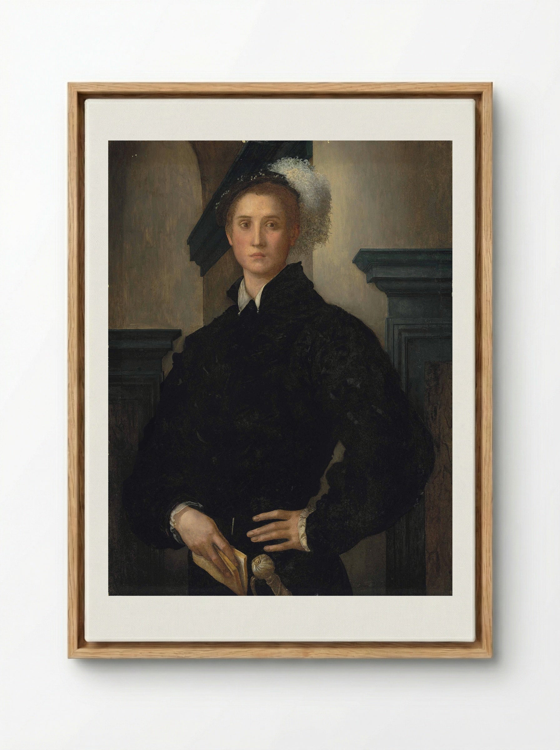 Portrait of Cosimo I de' Medici - Jacopo Pontormo - Framed Canvas Wood