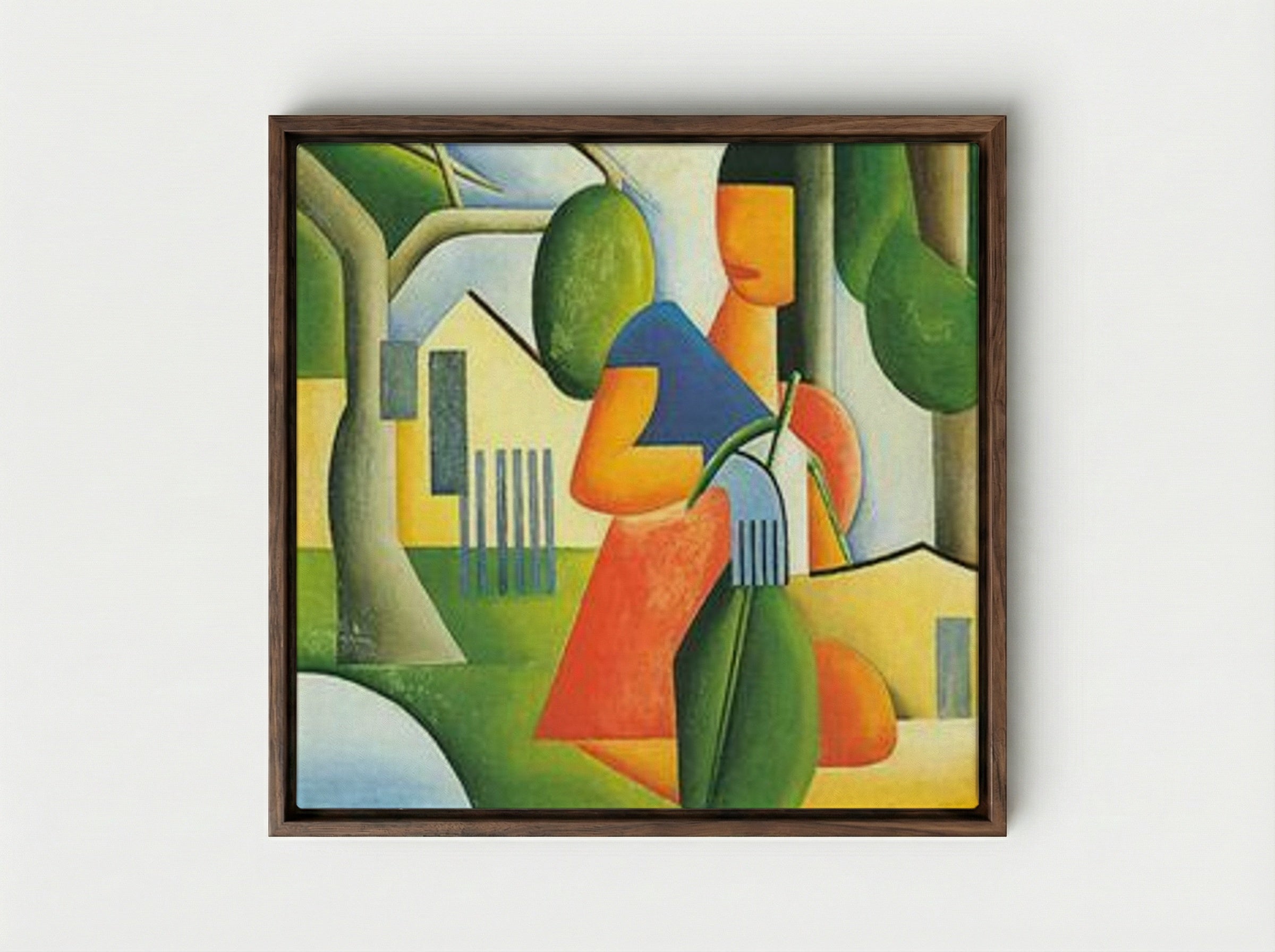 A Caipirinha - Tarsila do Amaral - Framed Canvas Dark Wood