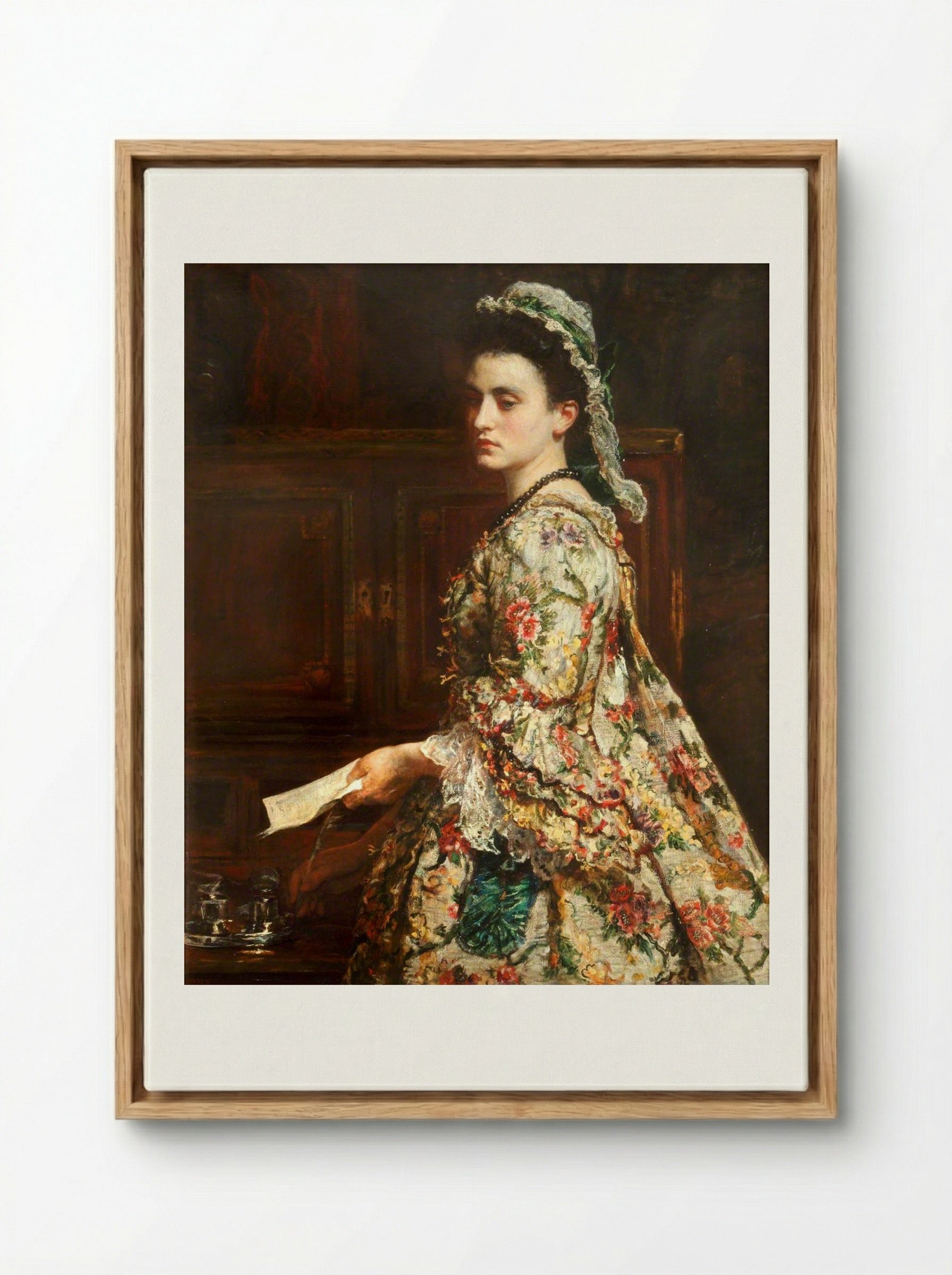Vanessa - John Everett Millais - Framed Canvas Wood