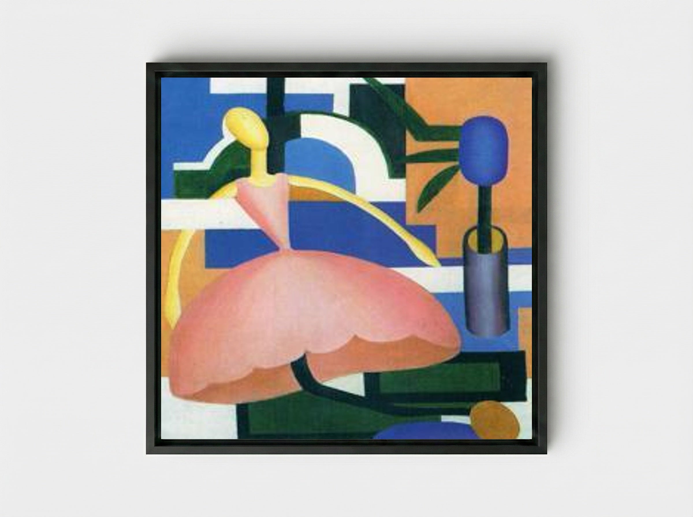 A Boneca - Tarsila do Amaral - Framed Canvas Black