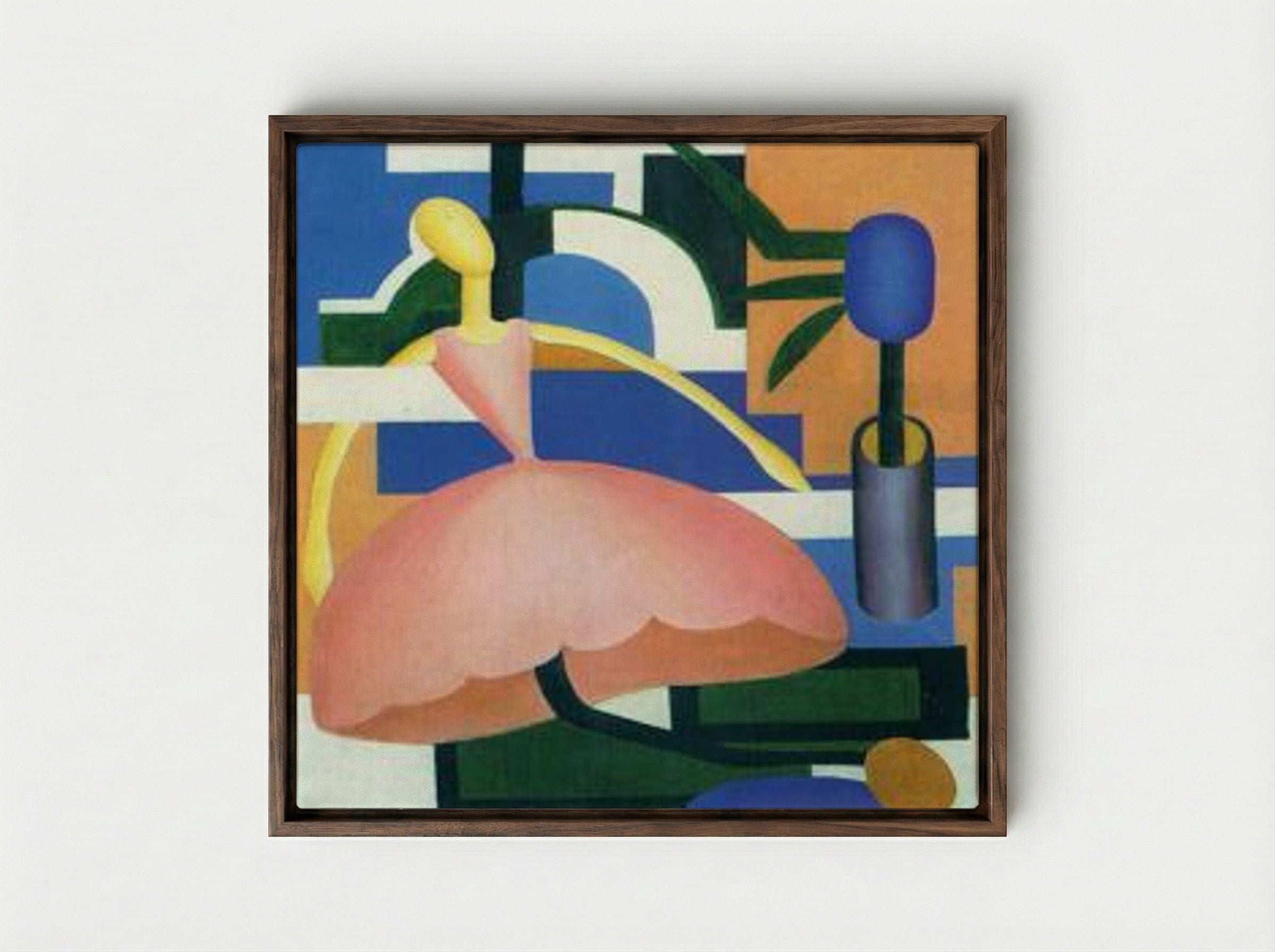 A Boneca - Tarsila do Amaral - Framed Canvas Dark Wood