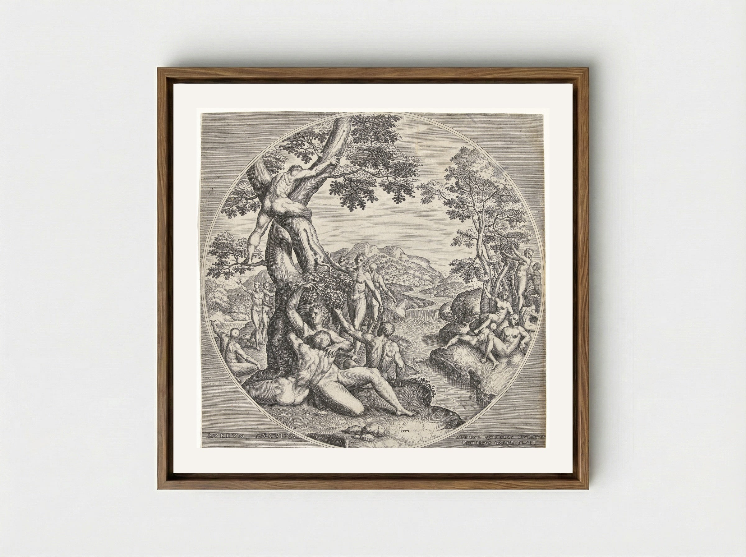 The Golden Age - Philips Galle - Framed Canvas Wood