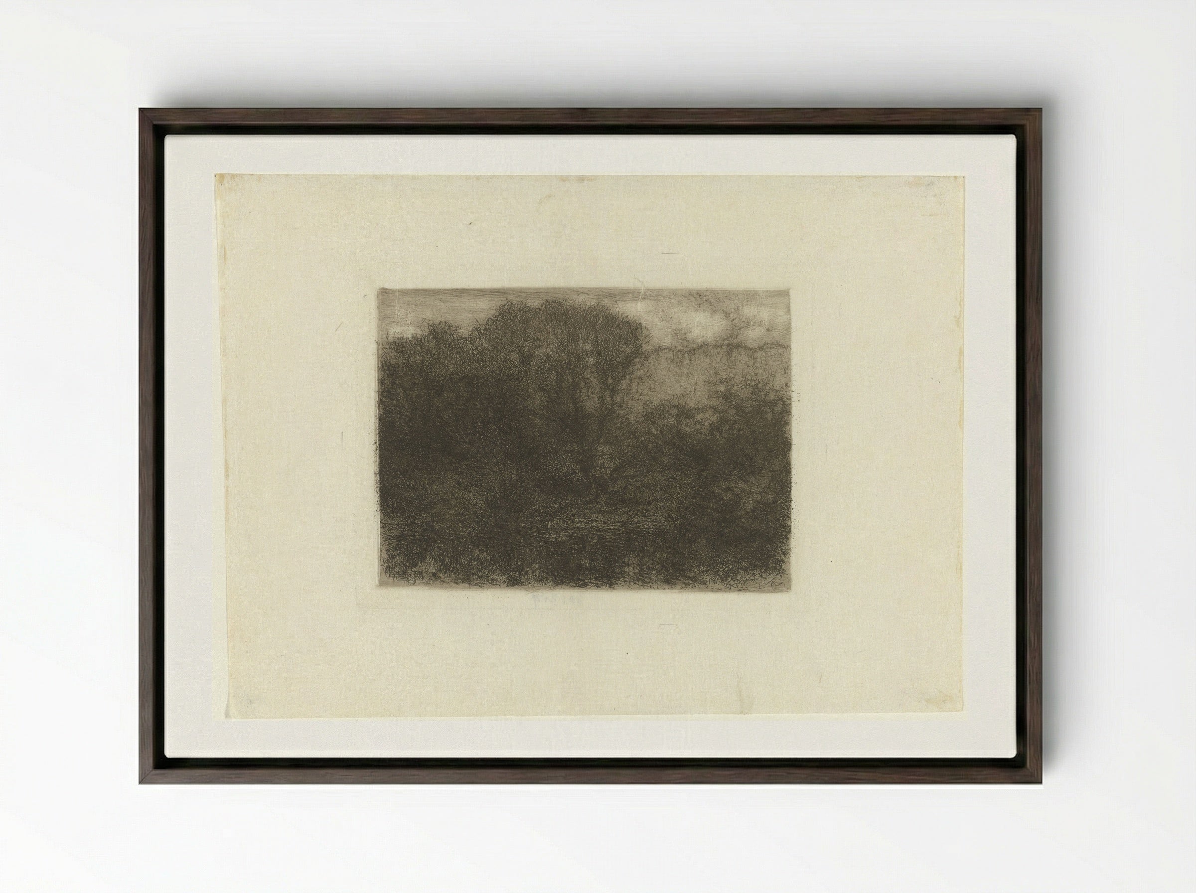 Woodland Pond - Matthijs Maris - Framed Canvas Dark Wood