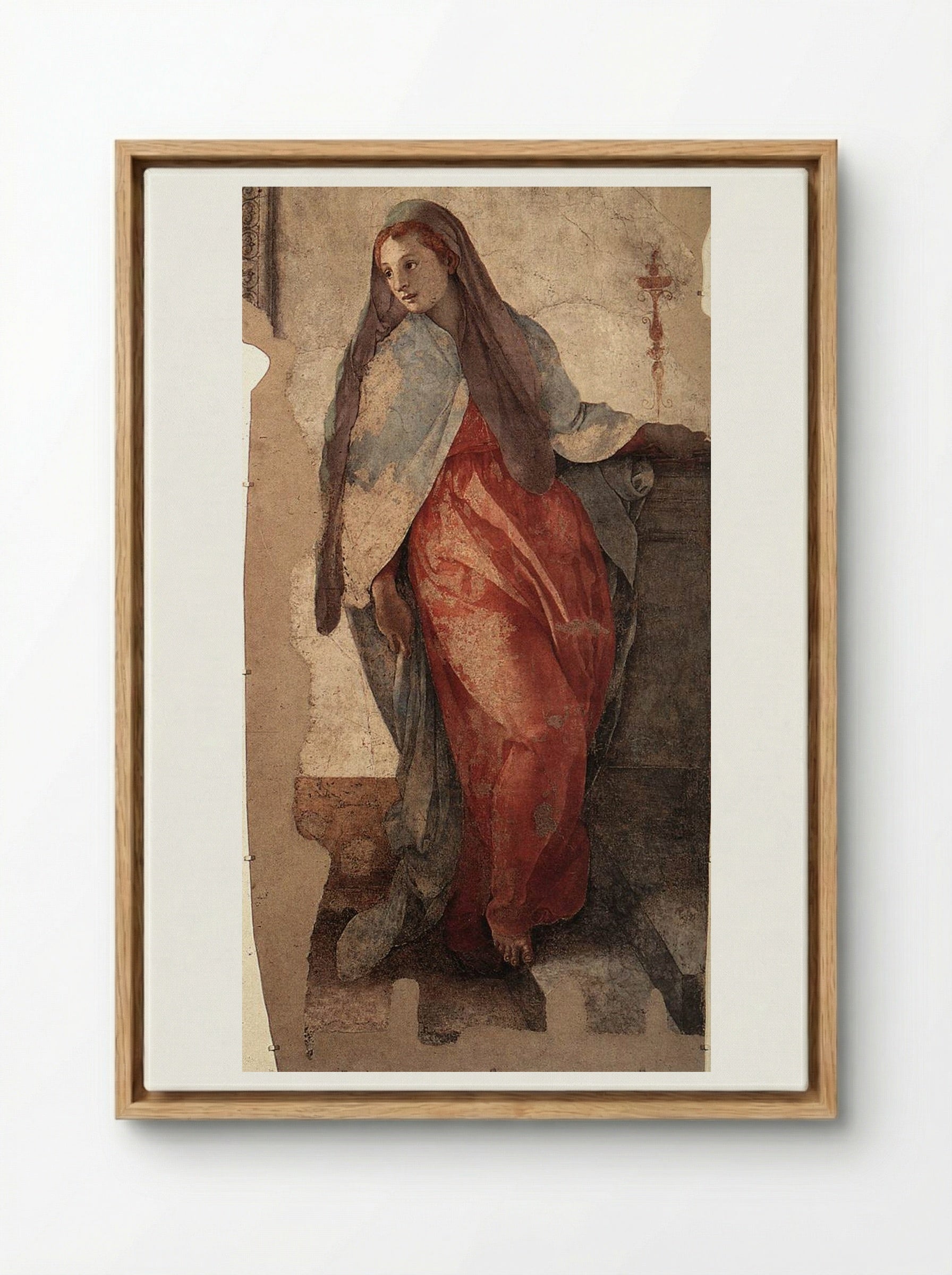 Annunciation - Jacopo Pontormo - Framed Canvas Wood