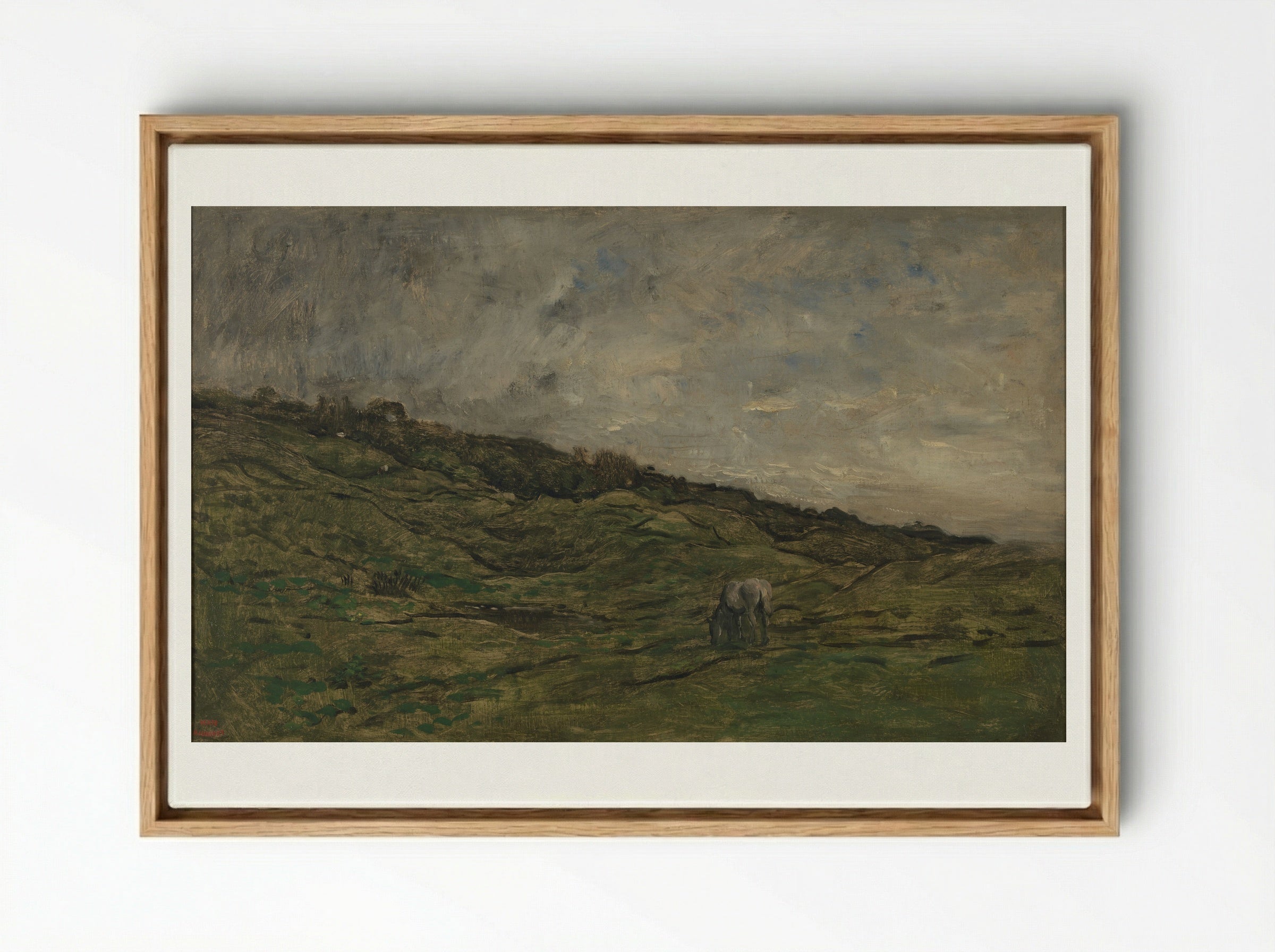 Landscape near Villerville - Charles-François Daubigny - Framed Canvas Wood