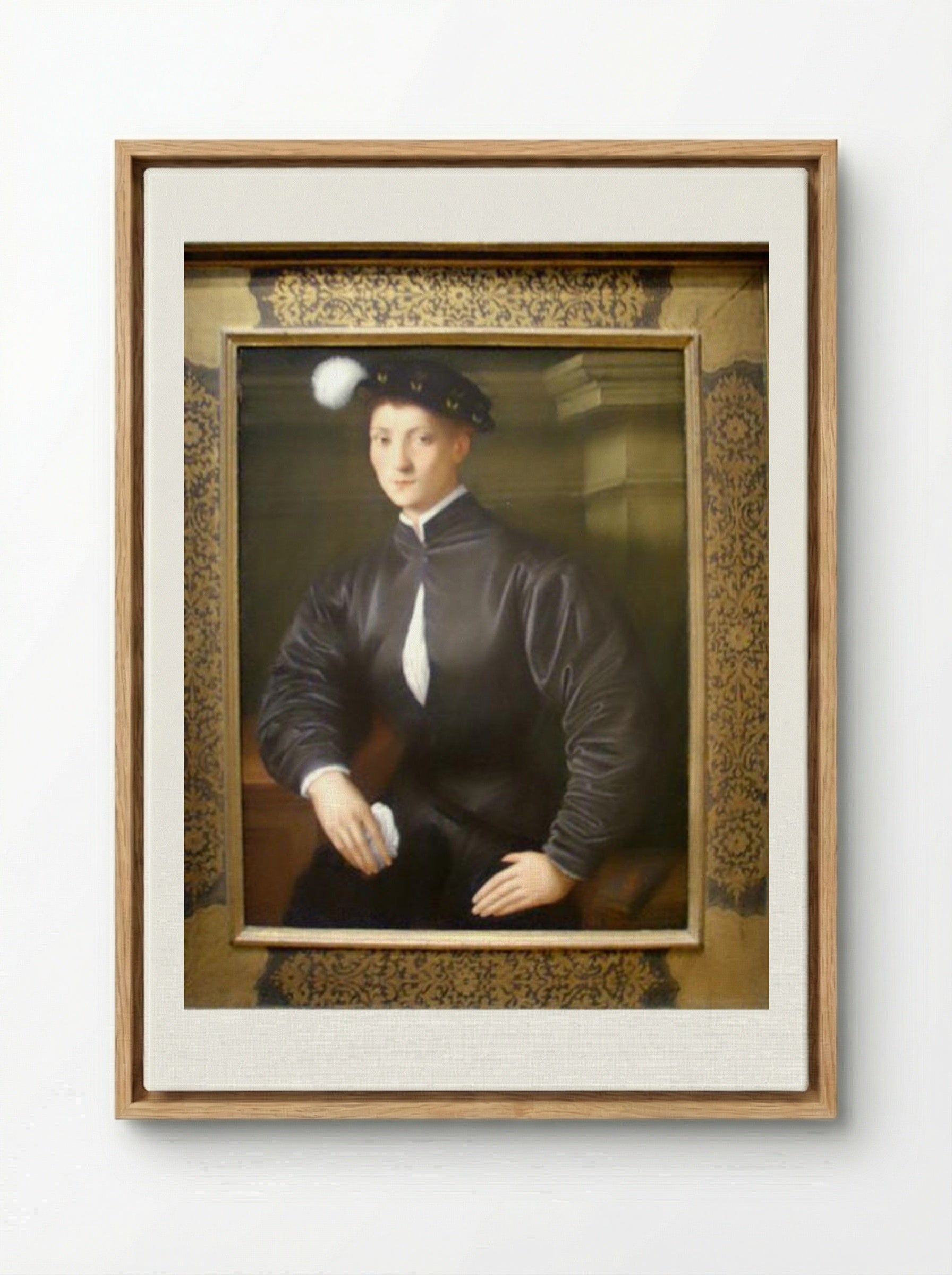 Portrait of Ugolino Martelli - Jacopo Pontormo - Framed Canvas Wood