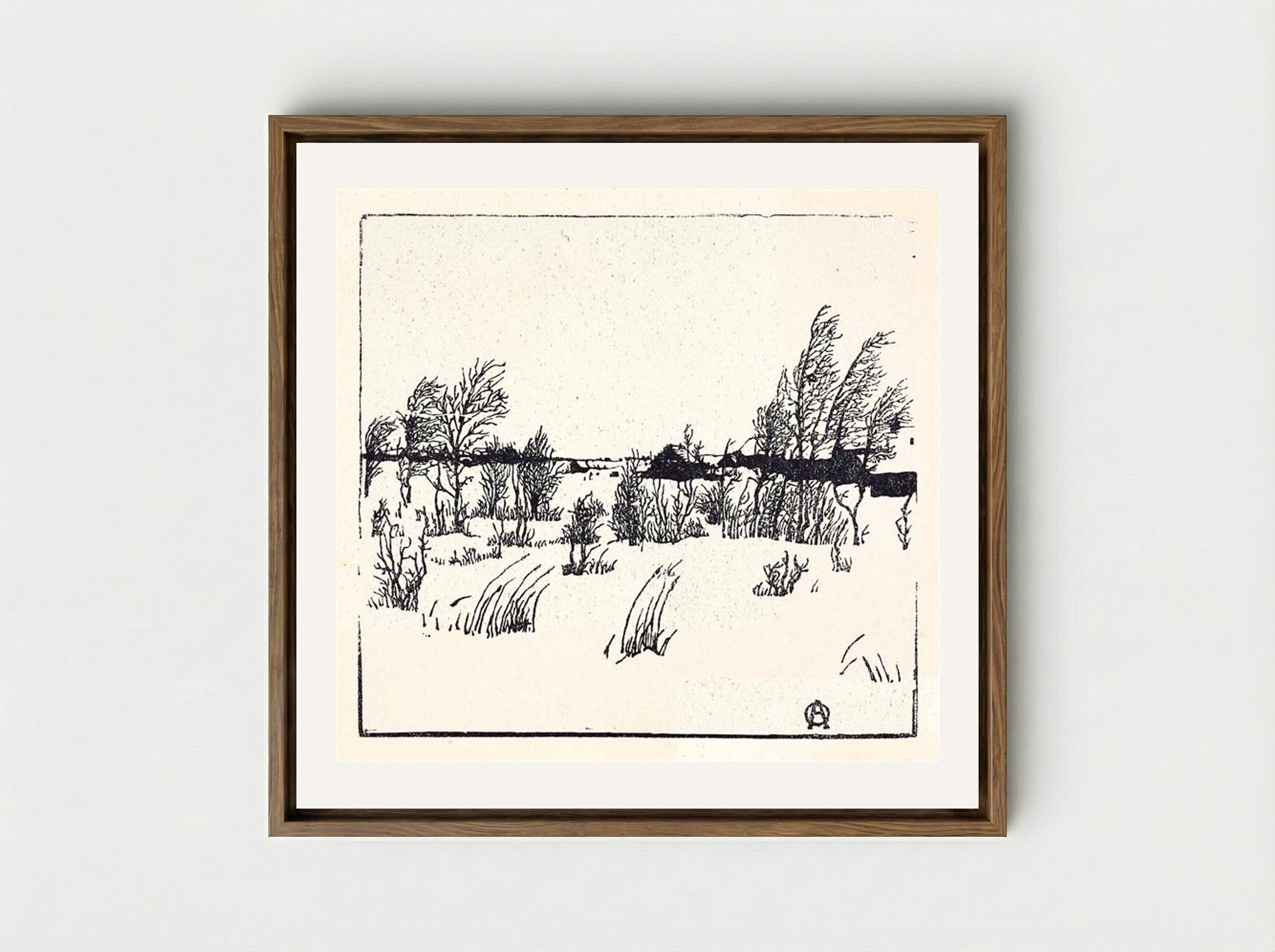 Winter - Anna Ostroumova-Lebedeva - Framed Canvas Wood