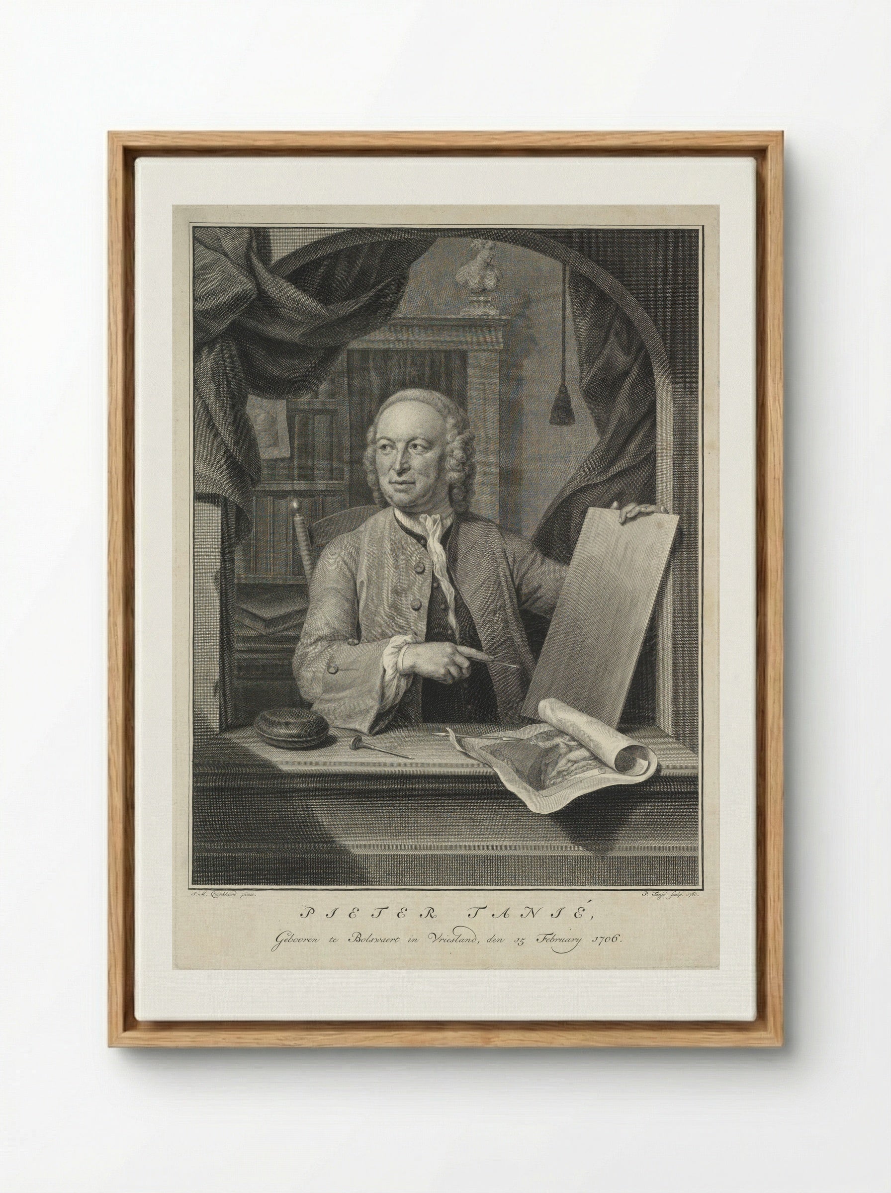 Portrait of Pieter Tanjé - Pieter Tanjé - Framed Canvas Wood