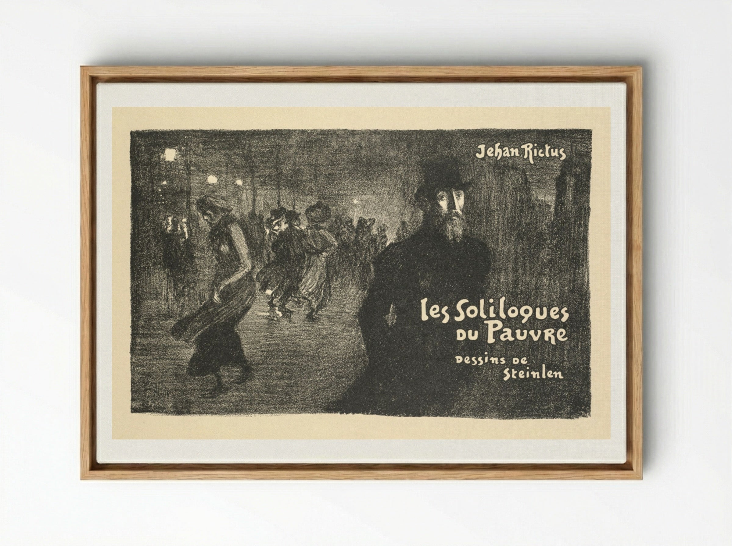 Prospectus de Librarie et de Journaux: les soliloques du Pauvre - Théophile Alexandre Steinlen - Framed Canvas Wood