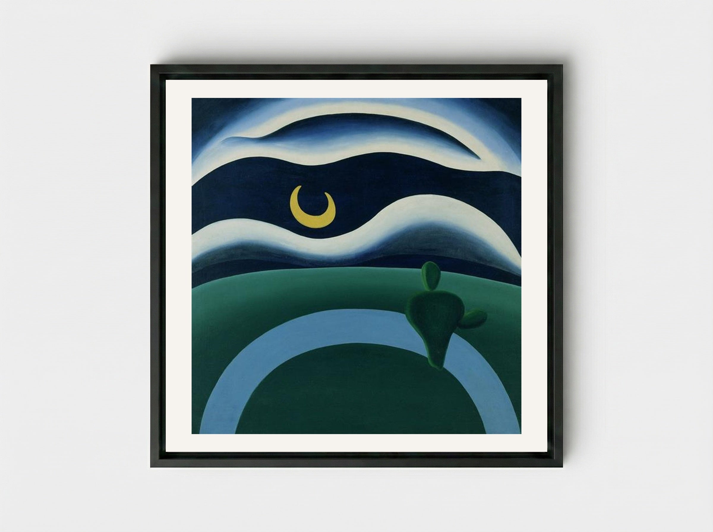 A Lua (The Moon) - Tarsila do Amaral - Framed Canvas Black